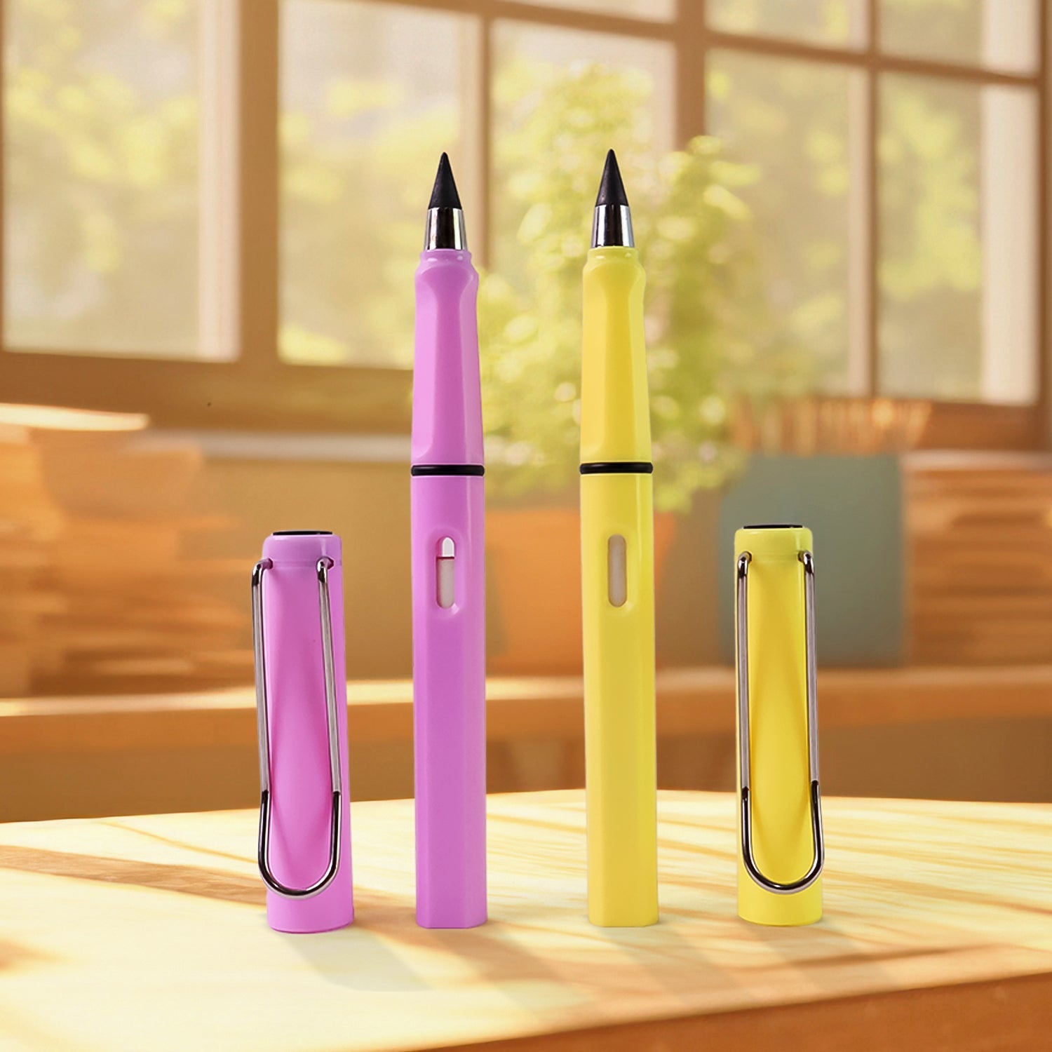 2In1 Everlasting Pencil Replaceable Head With Eraser (2 Pc / Mix Color)