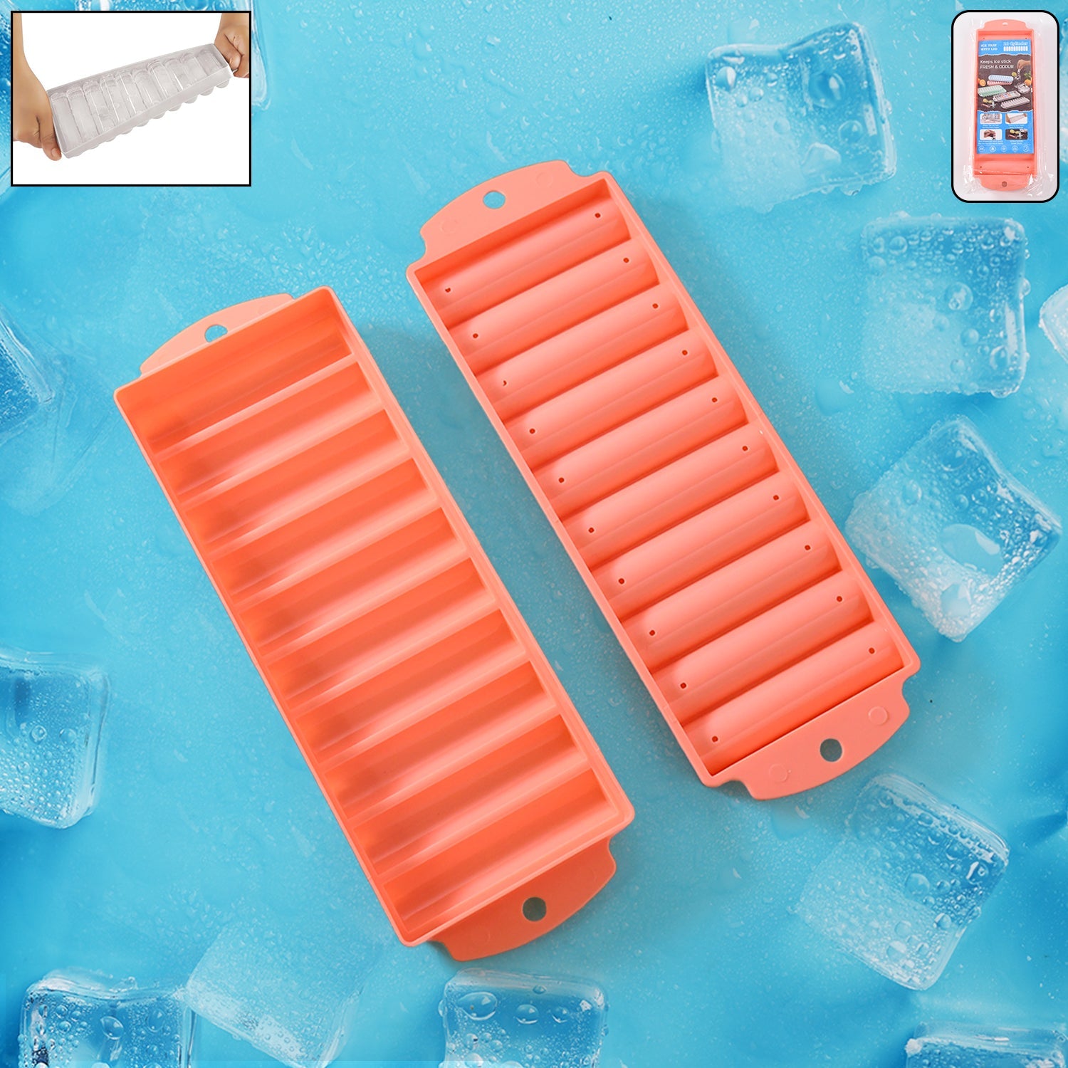 Compact Plastic Ice Stick Tray (1 Pc)