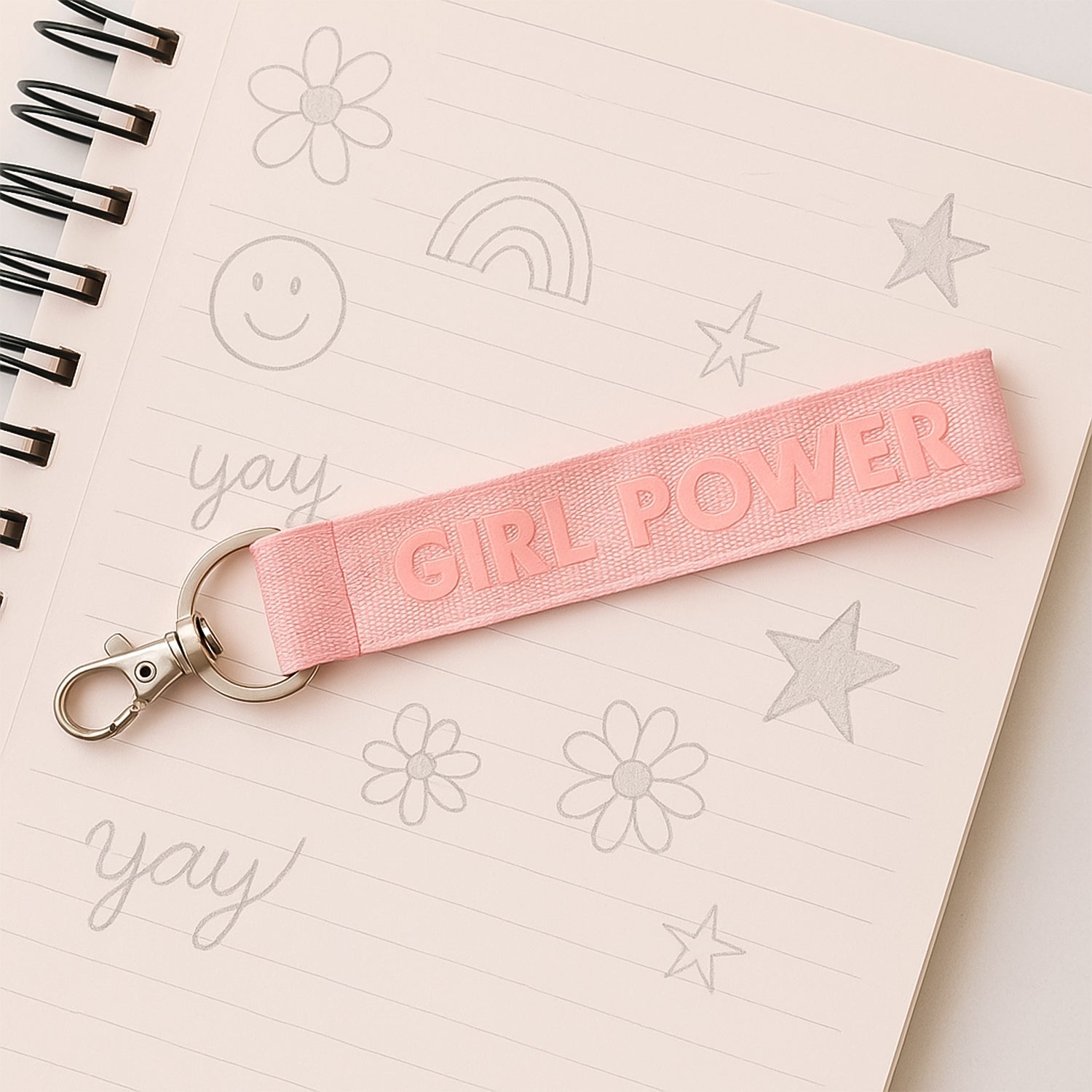 Fabric Ribbon Keychain (1 Pc, Mix Color)