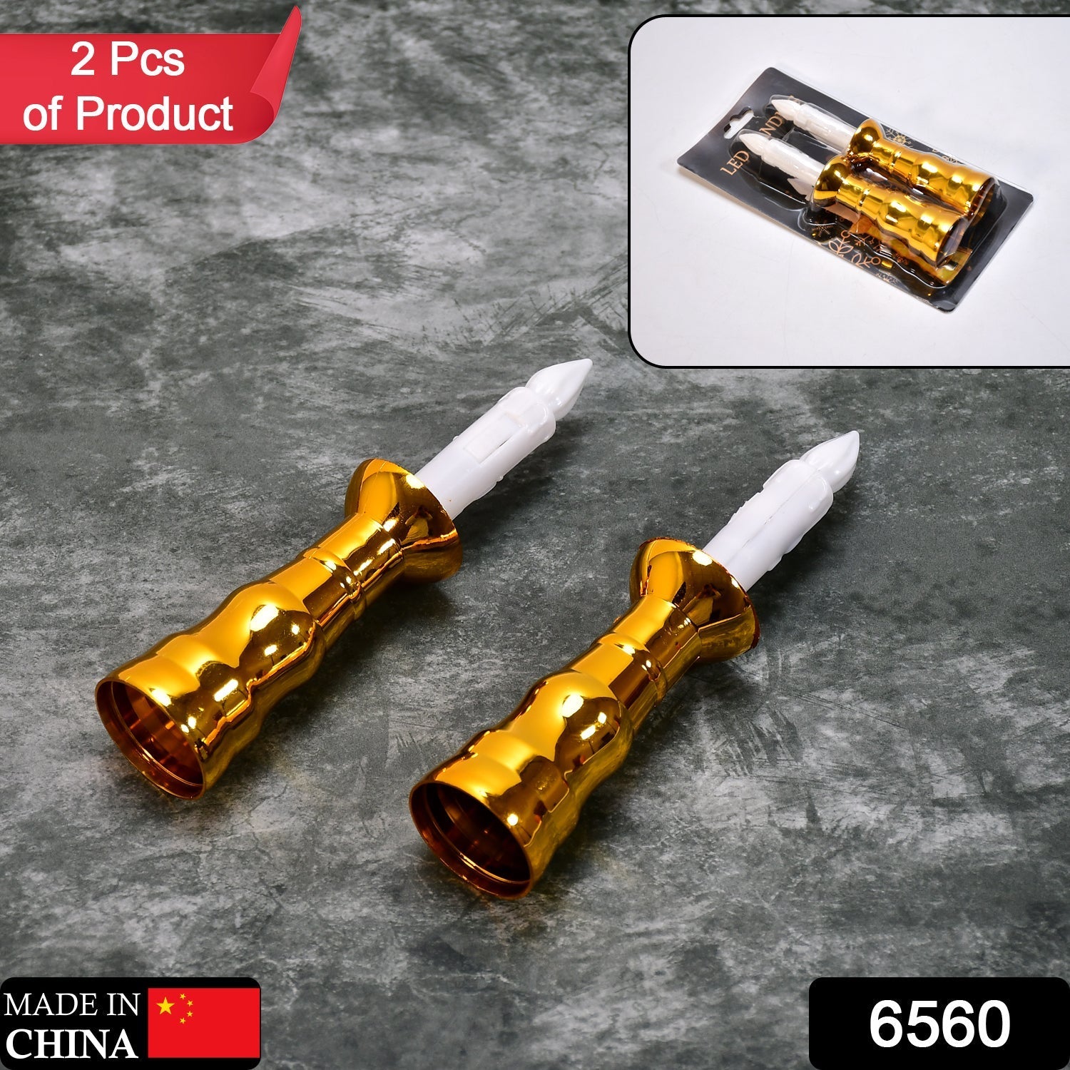 2pcs LED Candle Light Candles Flameless Lamp Indoor Window Decoration Wedding Party Decor Light, Diwali