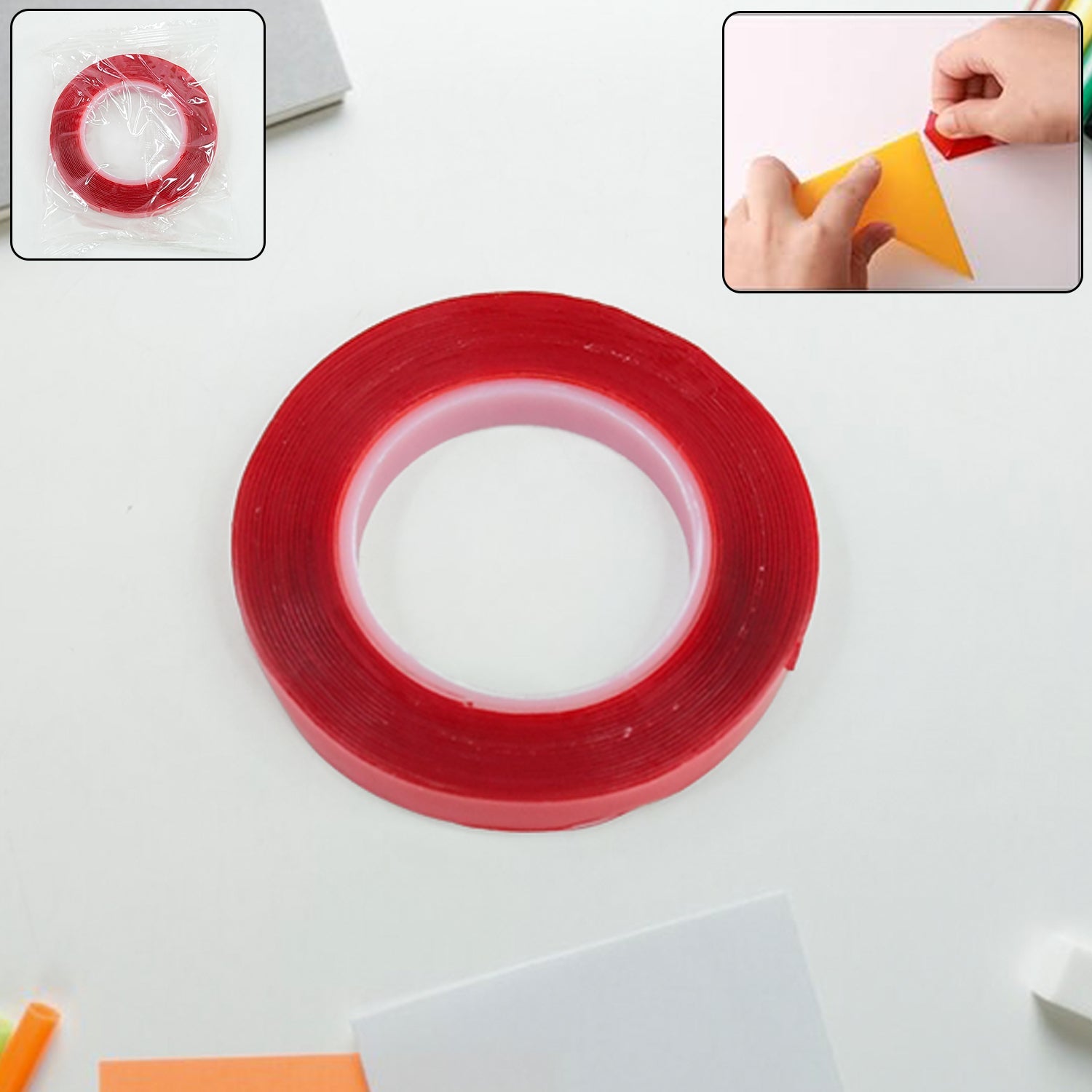 Heavy Duty Transparent Acrylic Foam Mounting Tape (3 Mtr Approx / 1 Pc)