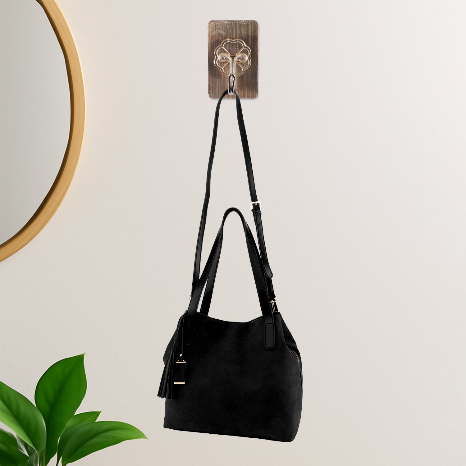 Plastic Adhesive Sticky Waterproof and Oil Proof, Wall Hook (5.5×3.5 Cm & 10 Pc)