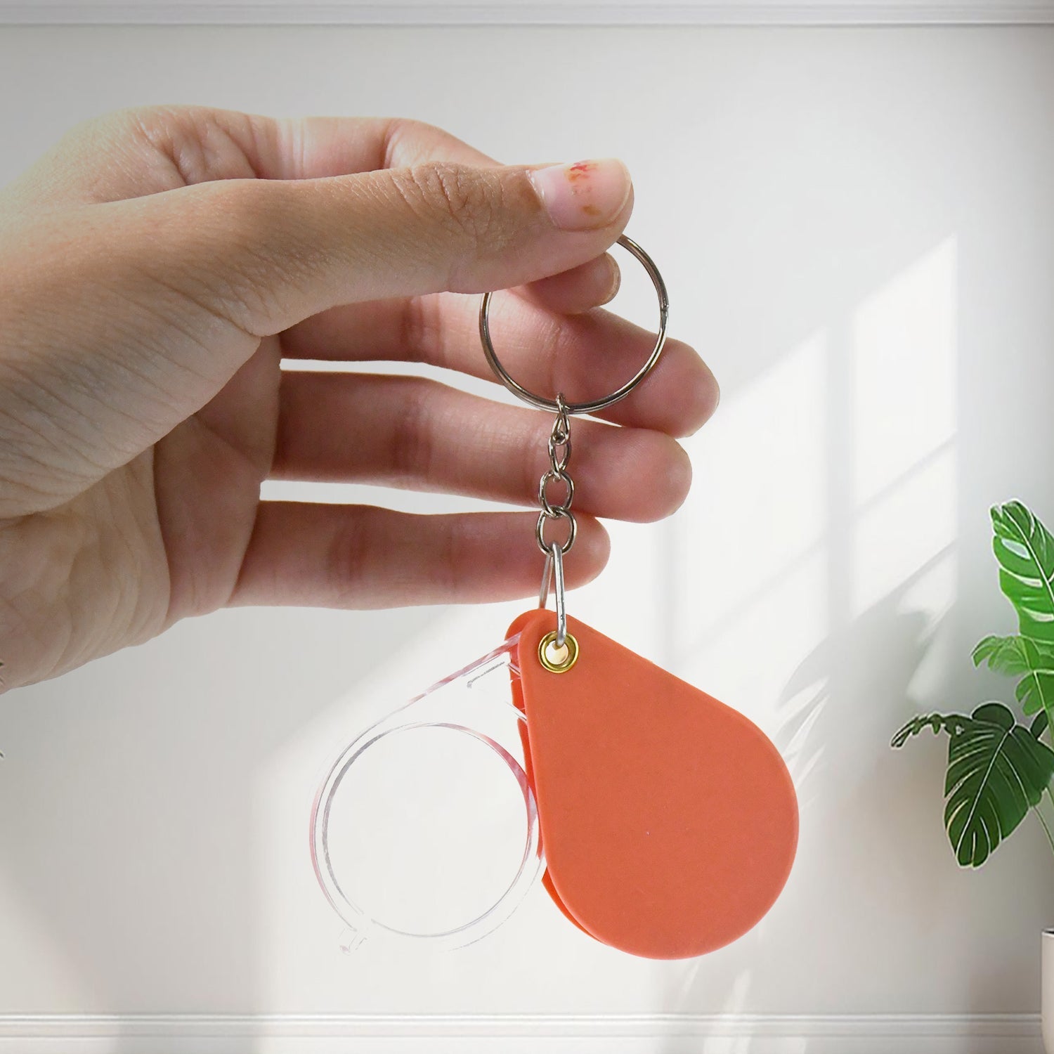 Folding Magnifier, Portable Mini Magnifier Keychain (1 Pc)
