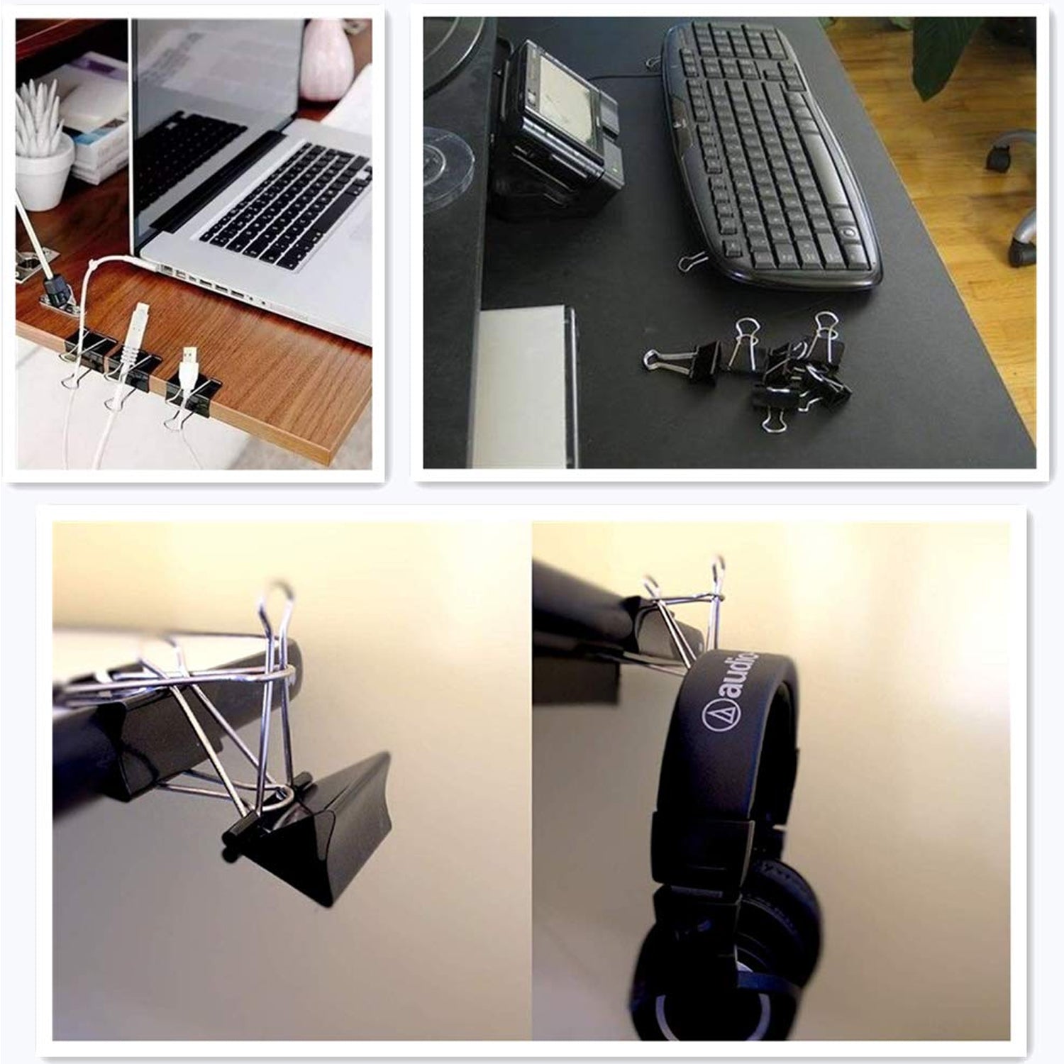 Paper Holding Binder Clips Paper Clips (8 Pcs Set / Mix Color)