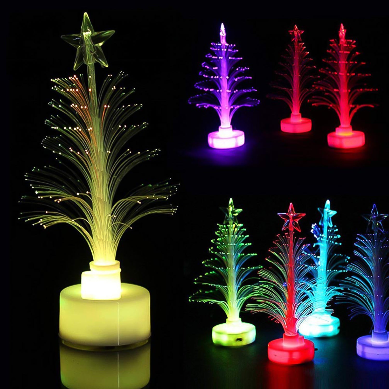 Tree LED Candlelight Colourful Candle Decoration LED Light Night, Diwali (1 Pc)