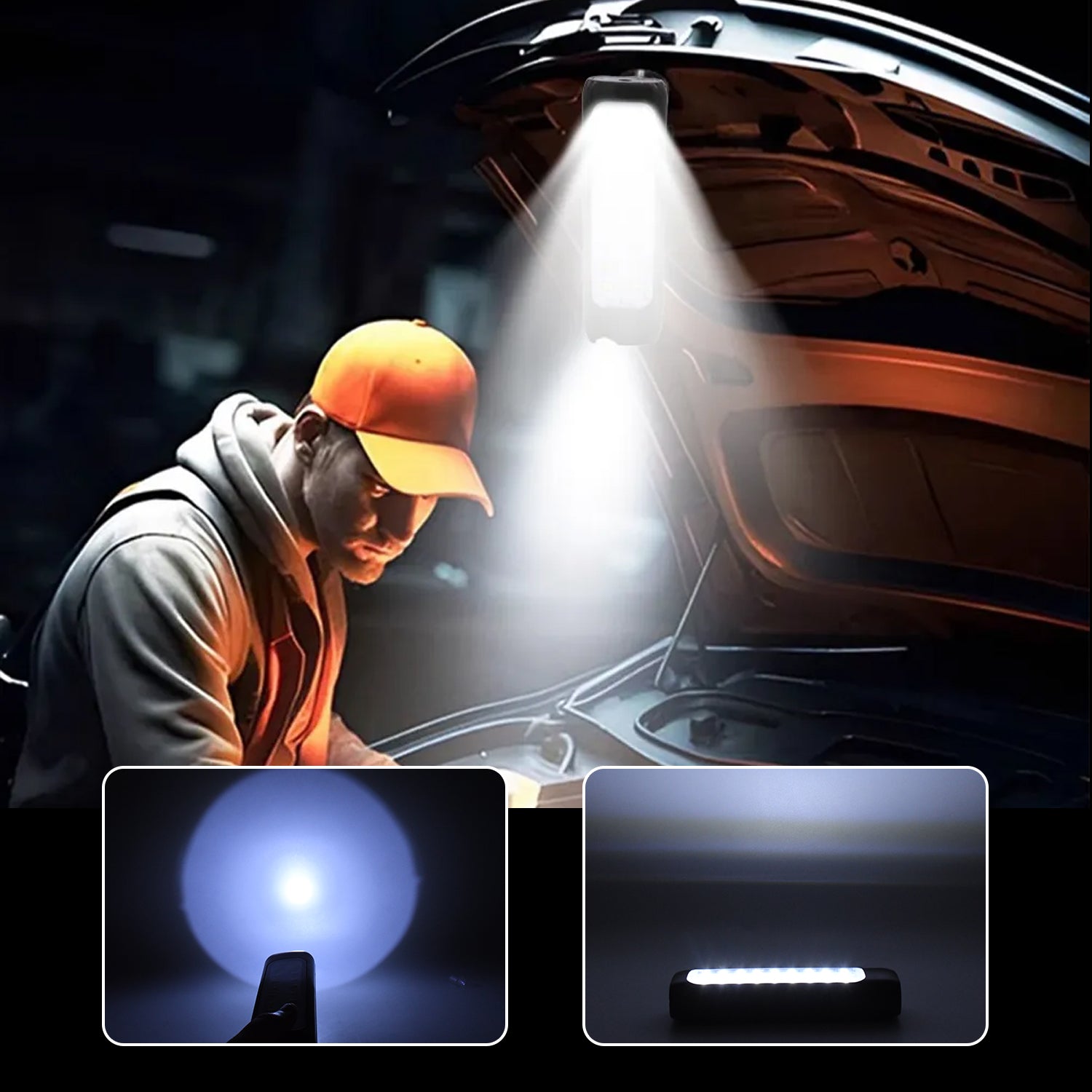 3 Modes Outdoor Indoor Hanging Solar Light  Small 18LED & 1 Big LED