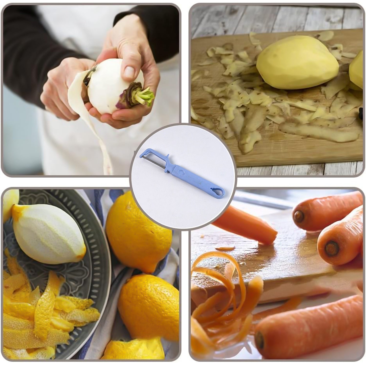 3 in 1 Kitchen Set: Grater Base, Slicing Attachment, and Peeler (3 Pcs Set)