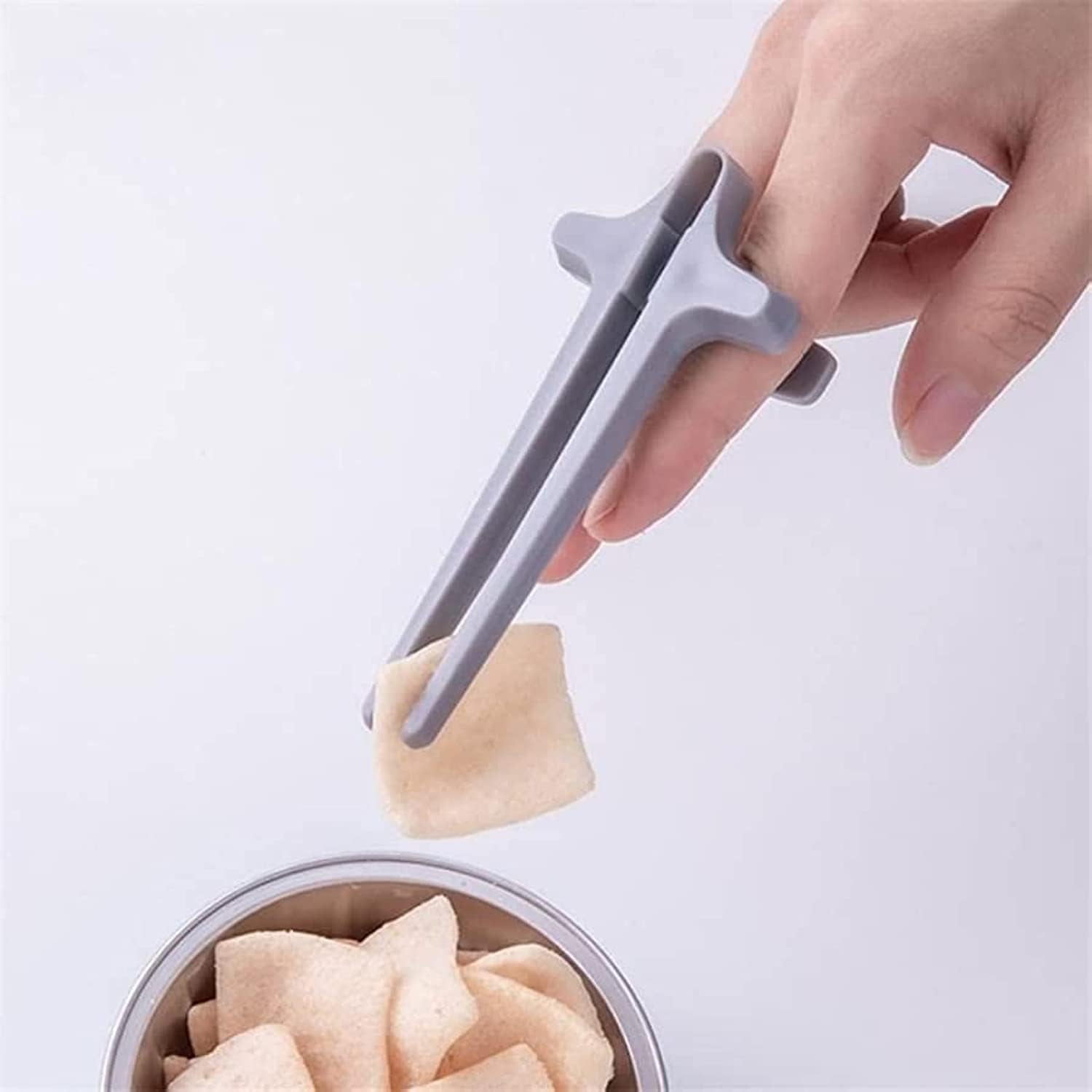 Plastic Finger Chopsticks for Gamers, Snack Clips (1 Pc)