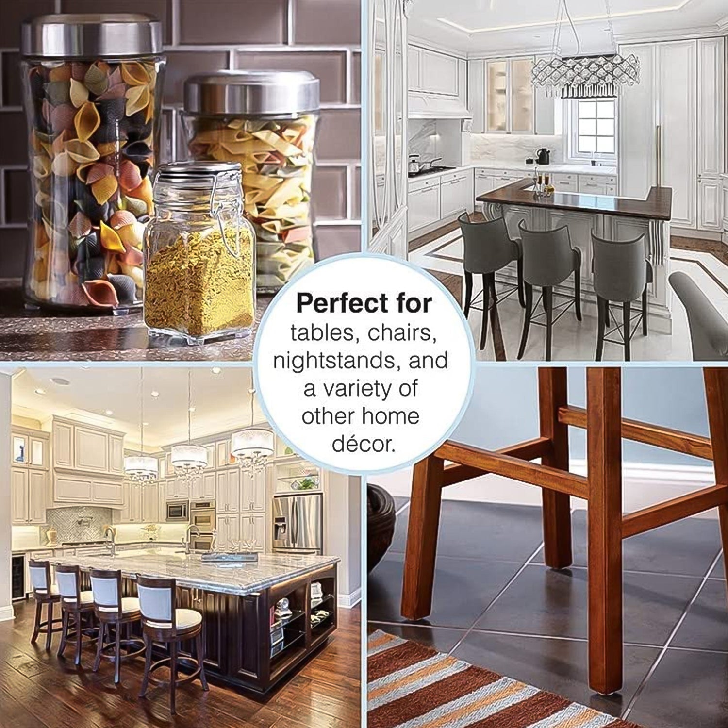 4-Piece Square Felt Furniture Floor Protector Pads