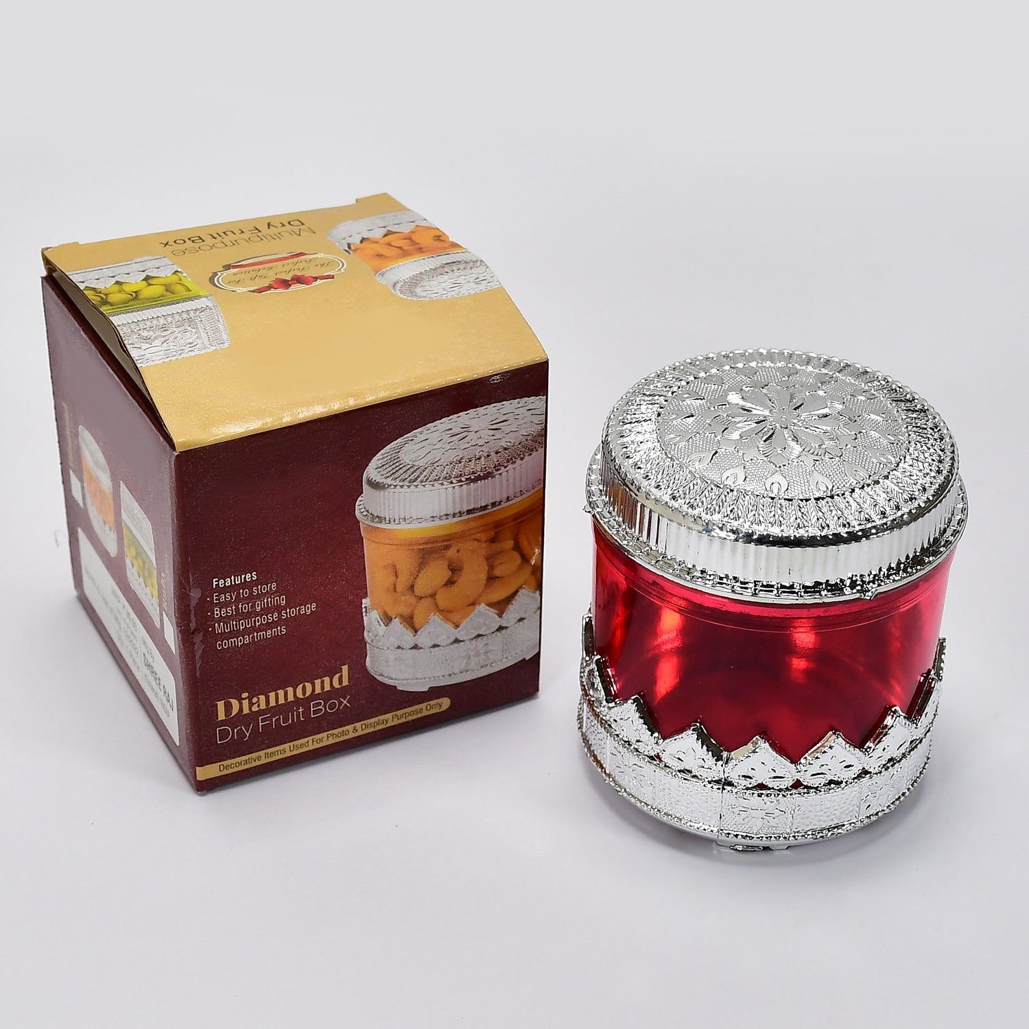 Diamond Design Dry Fruit Storage Box