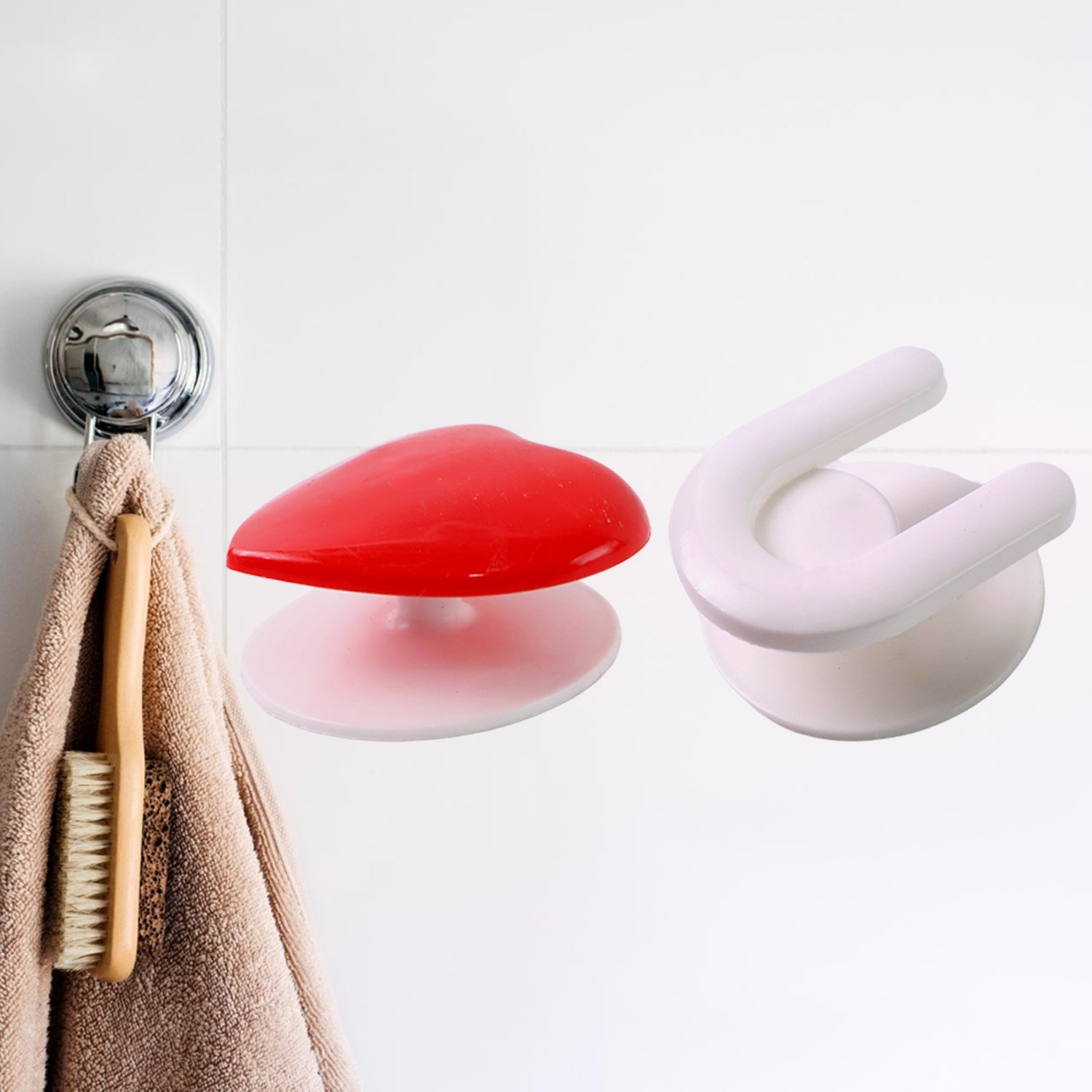 Adhesive Wall Hook Set  For KItchen, Bathroom & Home (3pc)