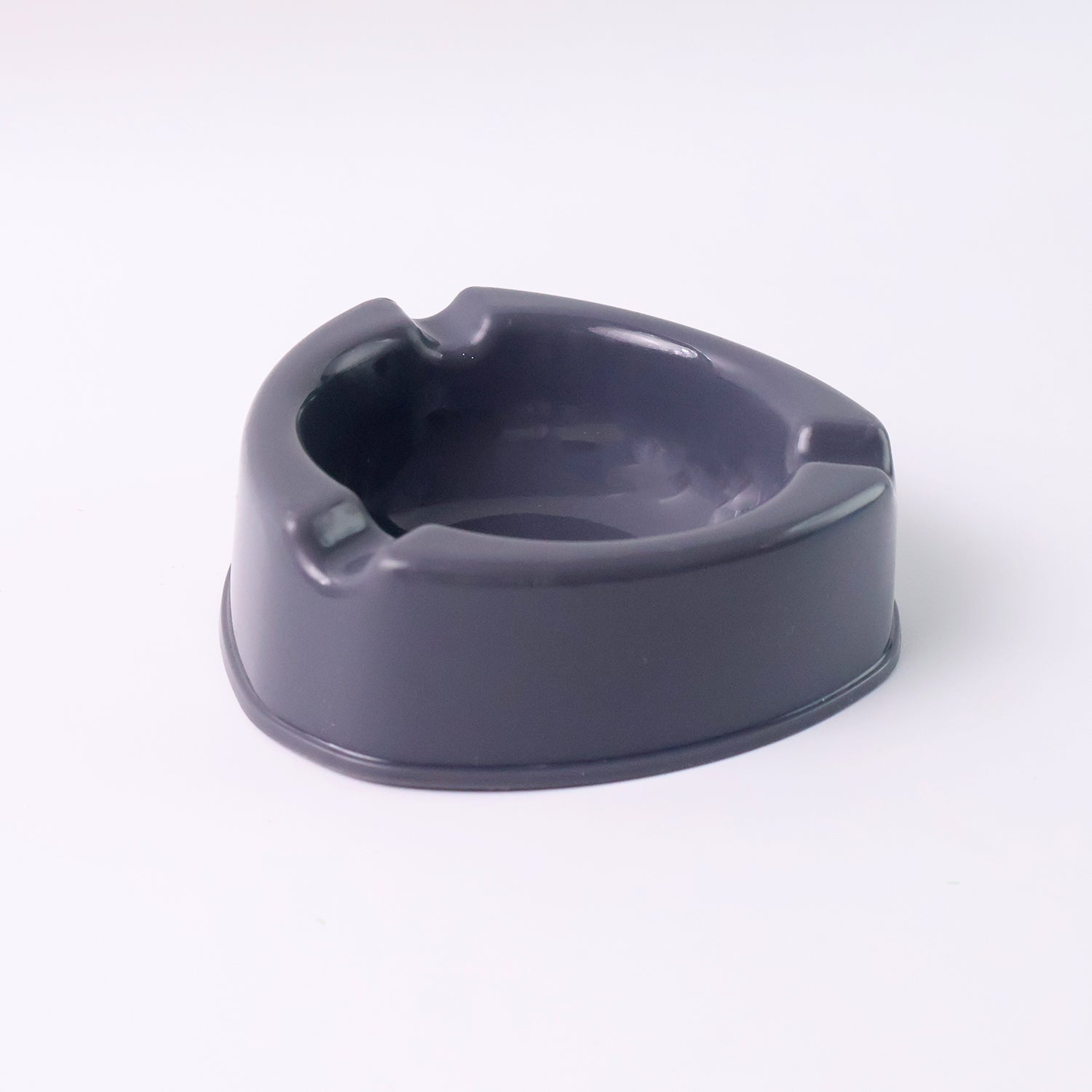 Oblivion Durable Plastic Ashtray with Wide Bowl and Triple Cigarette Holder Slots (1 pc)