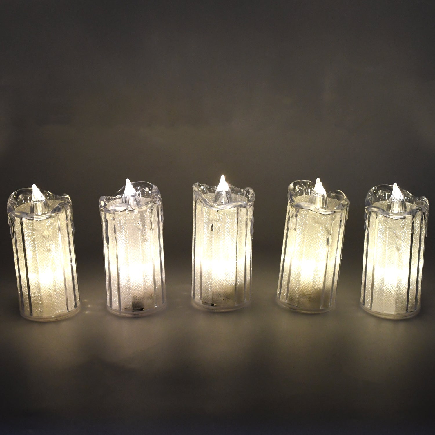 24 Pc Flameless and Smokeless Decorative Melting Candles LED Tea Light Candle Flickering Electronic Candle, Diwali