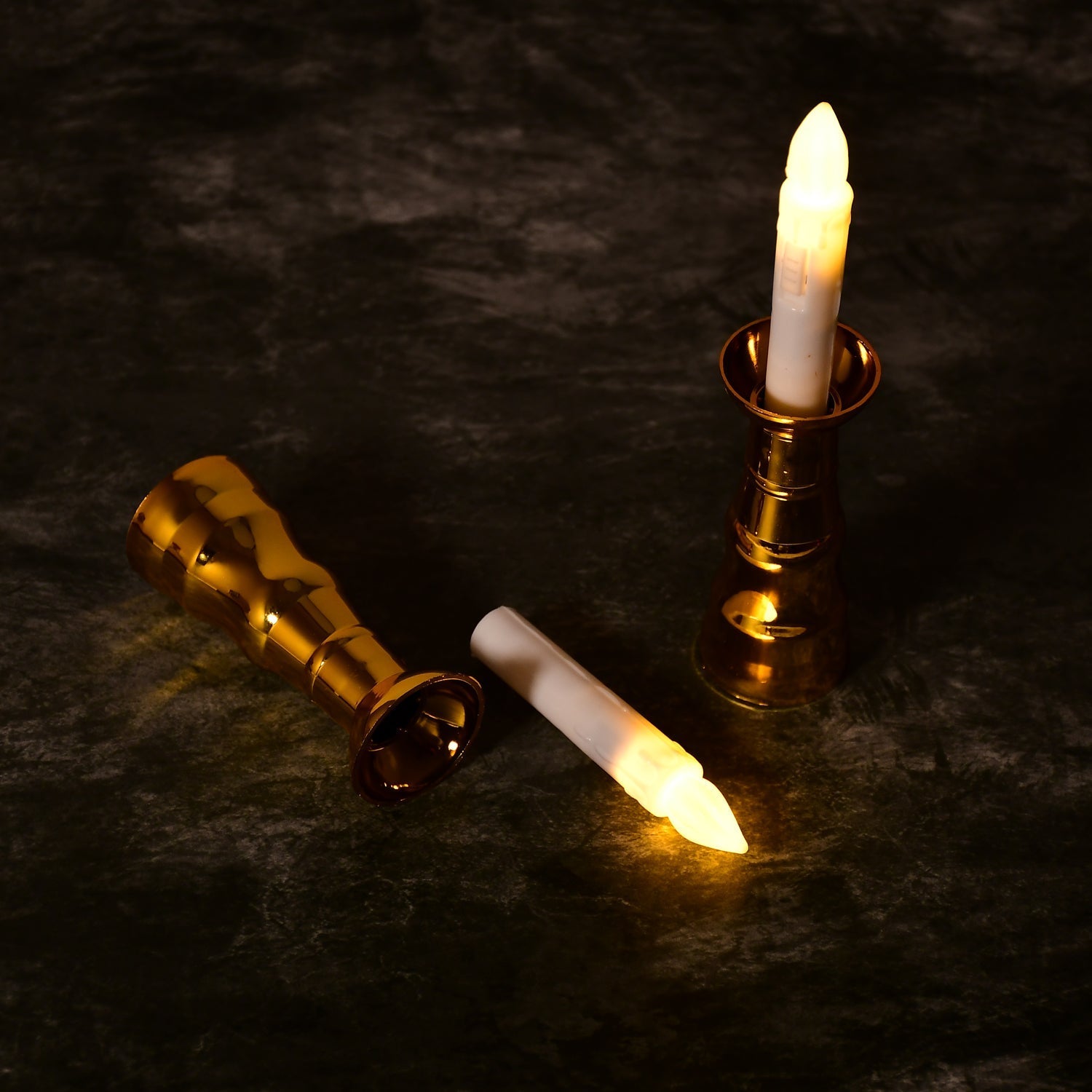 2pcs LED Candle Light Candles Flameless Lamp Indoor Window Decoration Wedding Party Decor Light, Diwali