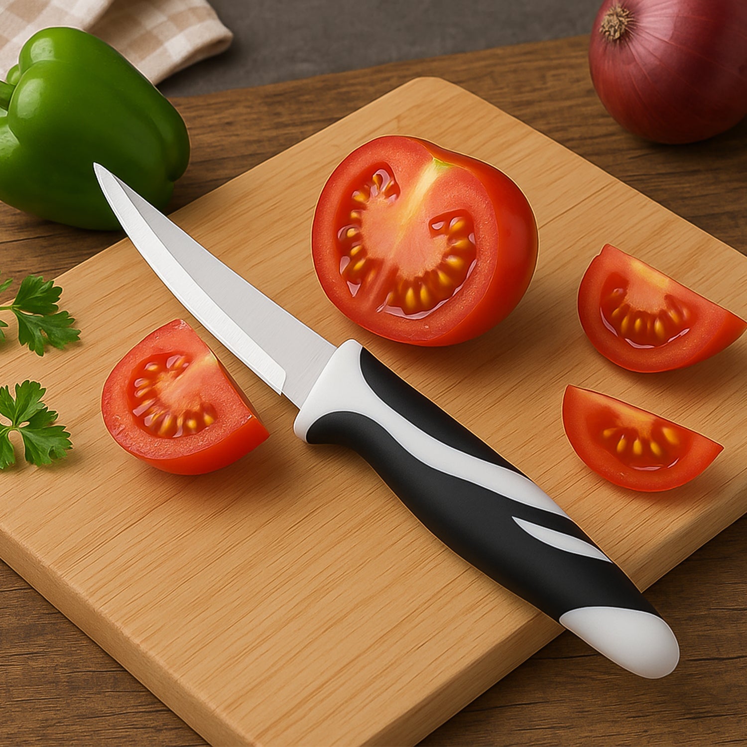 Ritu Sharp Stainless Steel Blade Zebra Kitchen Knife