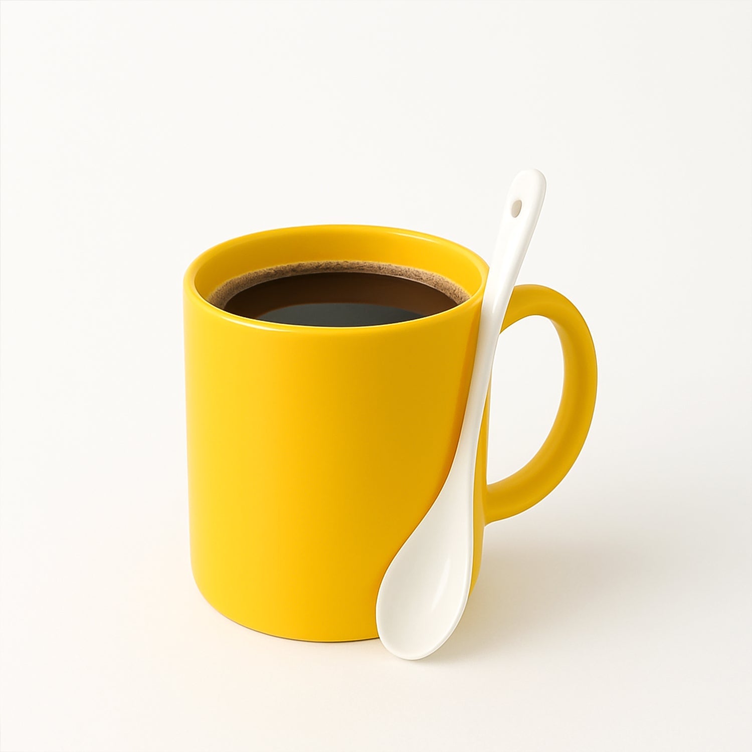 Elegant Ceramic Mug with Matching Spoon