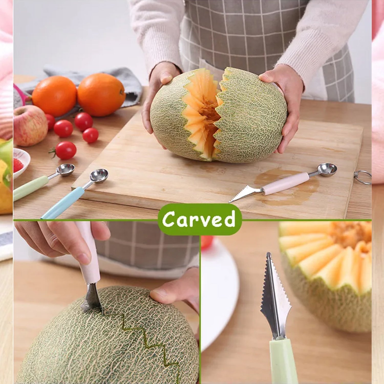 Multifunctional Fruit scooper & peeler  Garnish Kit