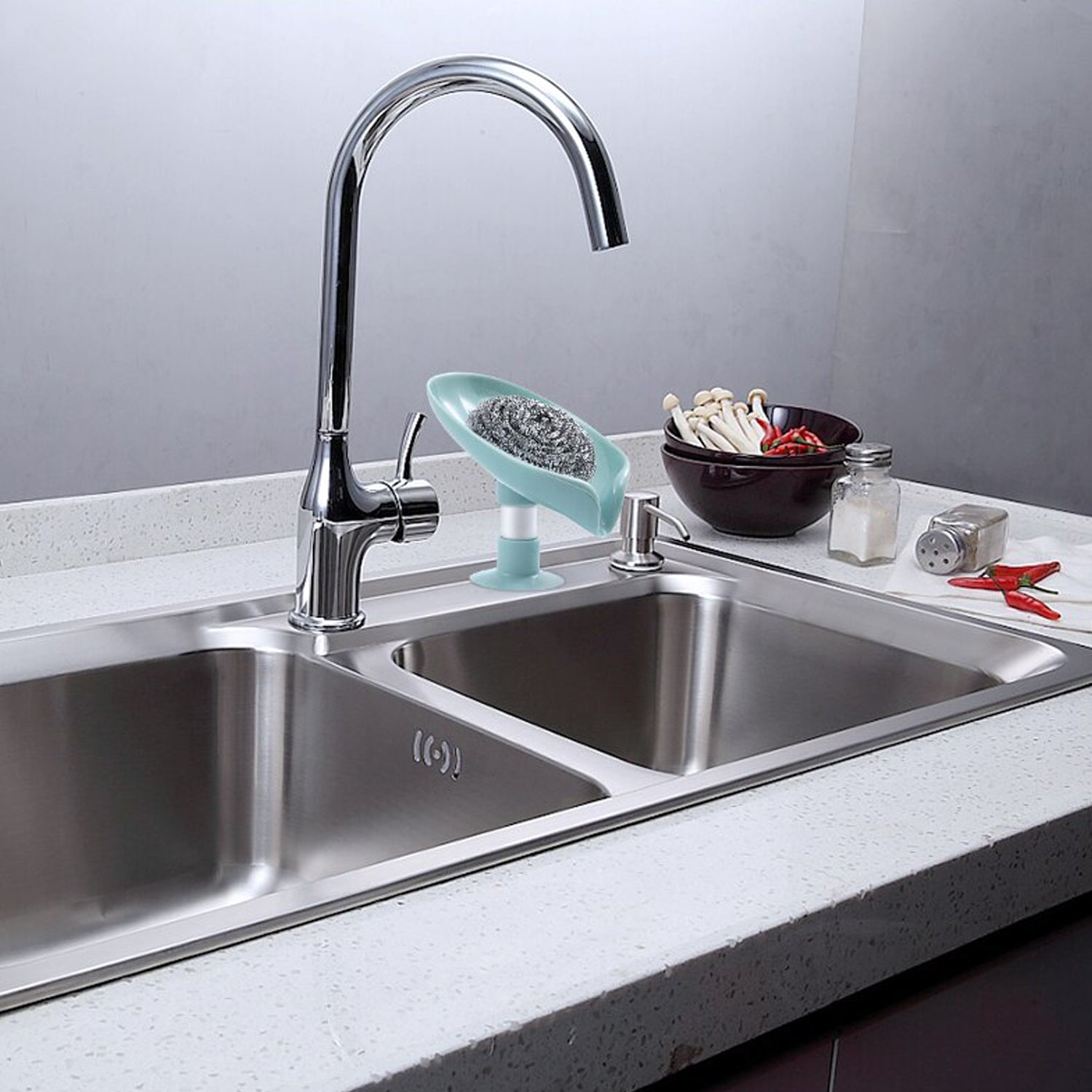 Self Draining Soap Holder for Bathroom Leaf Shape Soap Tray