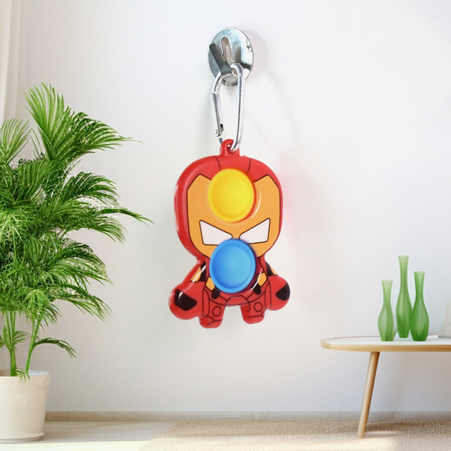 Themed Iron Man Shape Keychain Pop It Toy (1 Pc)