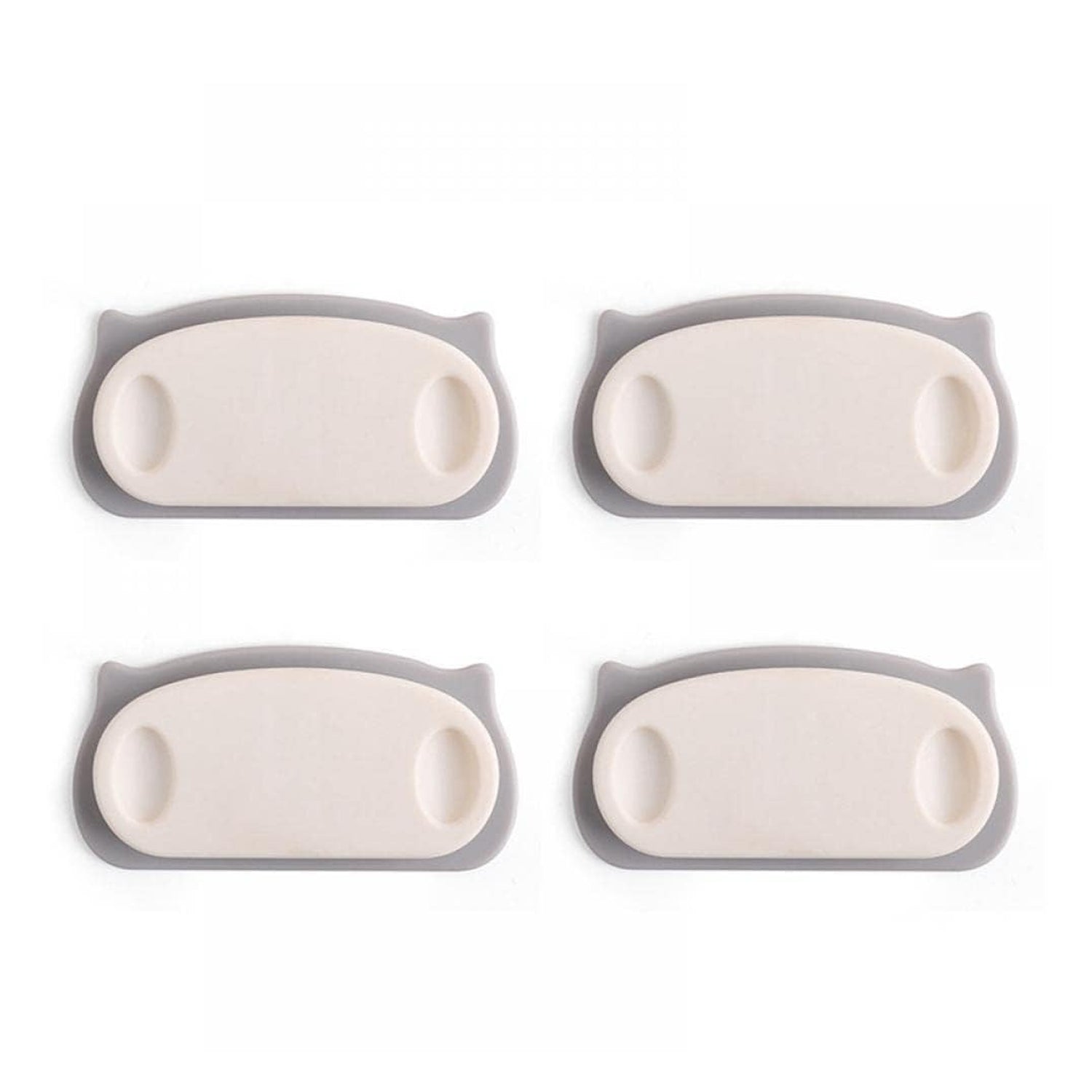 Pig Plug Wire Organizer Cable Holder Clips with Self-Adhesive Pad (4 Pcs Set)