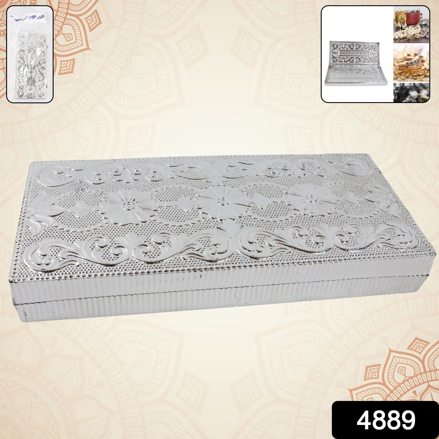 Multipurpose Rectangular Shaped Decorative Designer Gifting Cash Box  (1 Pc / 20×9 Cm)