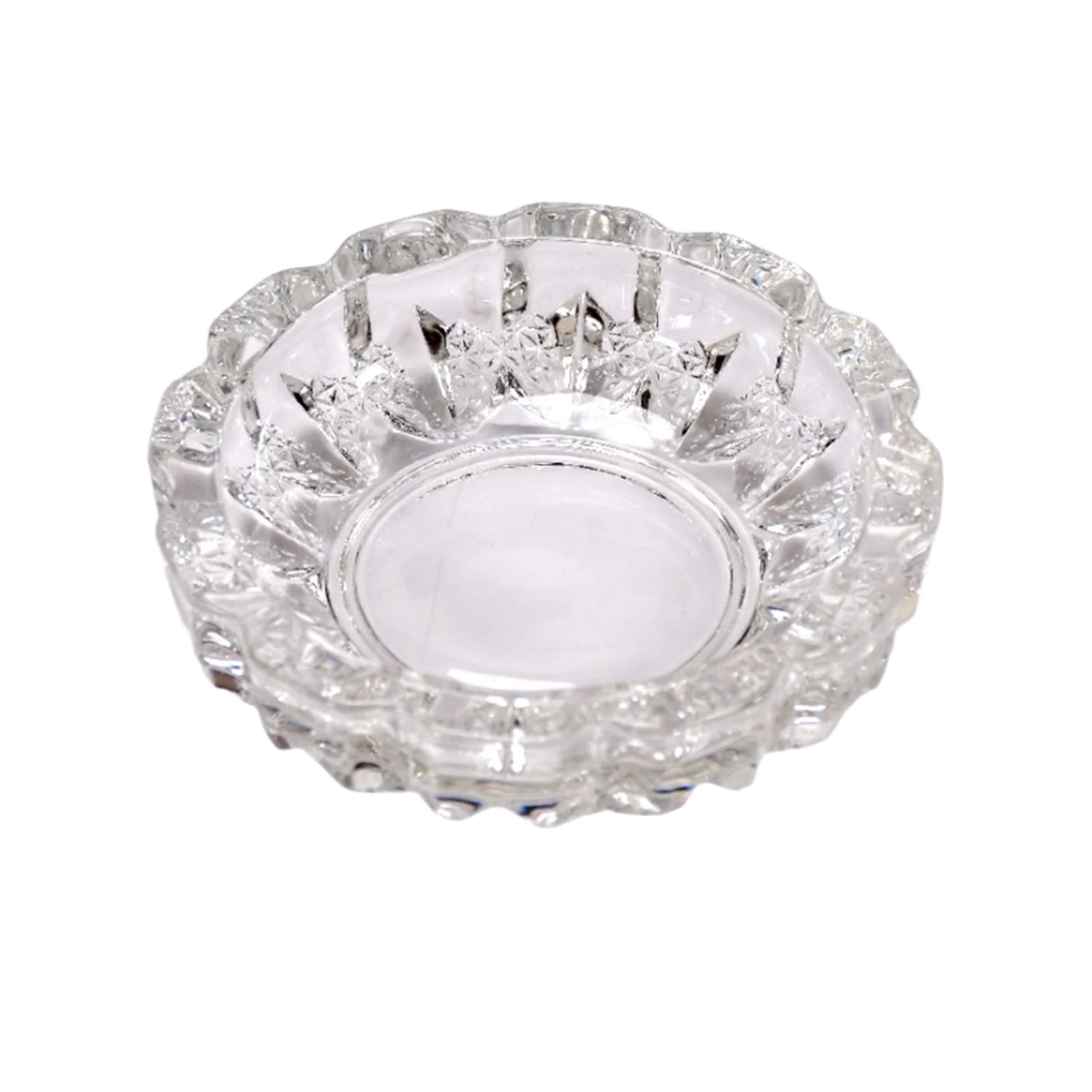 paricutin Glass Crystal Quality Cigar Cigarette Ashtray Round Tabletop for Home Office Indoor Outdoor Home Decor