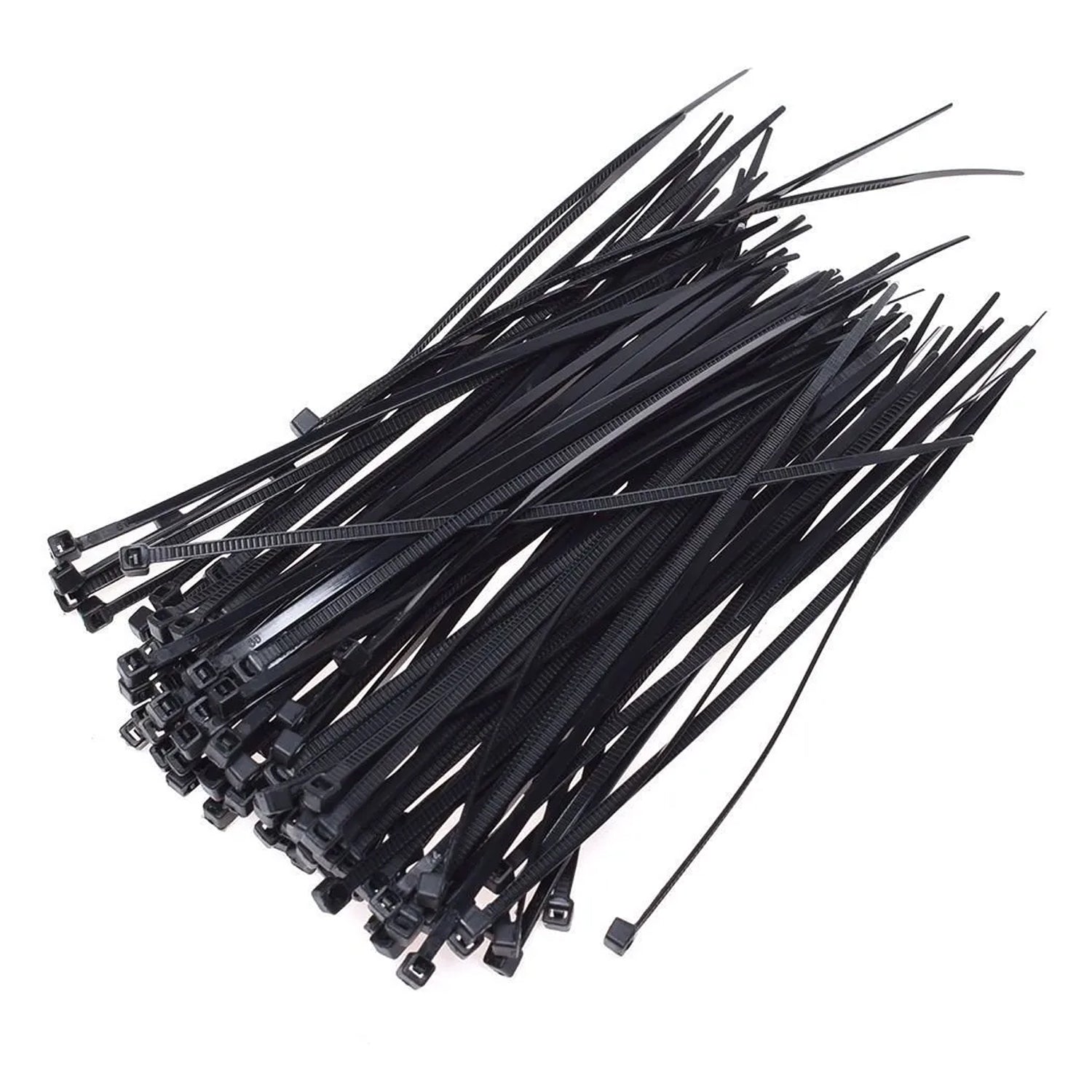 3×100 MM Nylon Self Locking Cable Ties, Heavy Duty Strong Zip Wire Tie. Pack of 100pc - Black