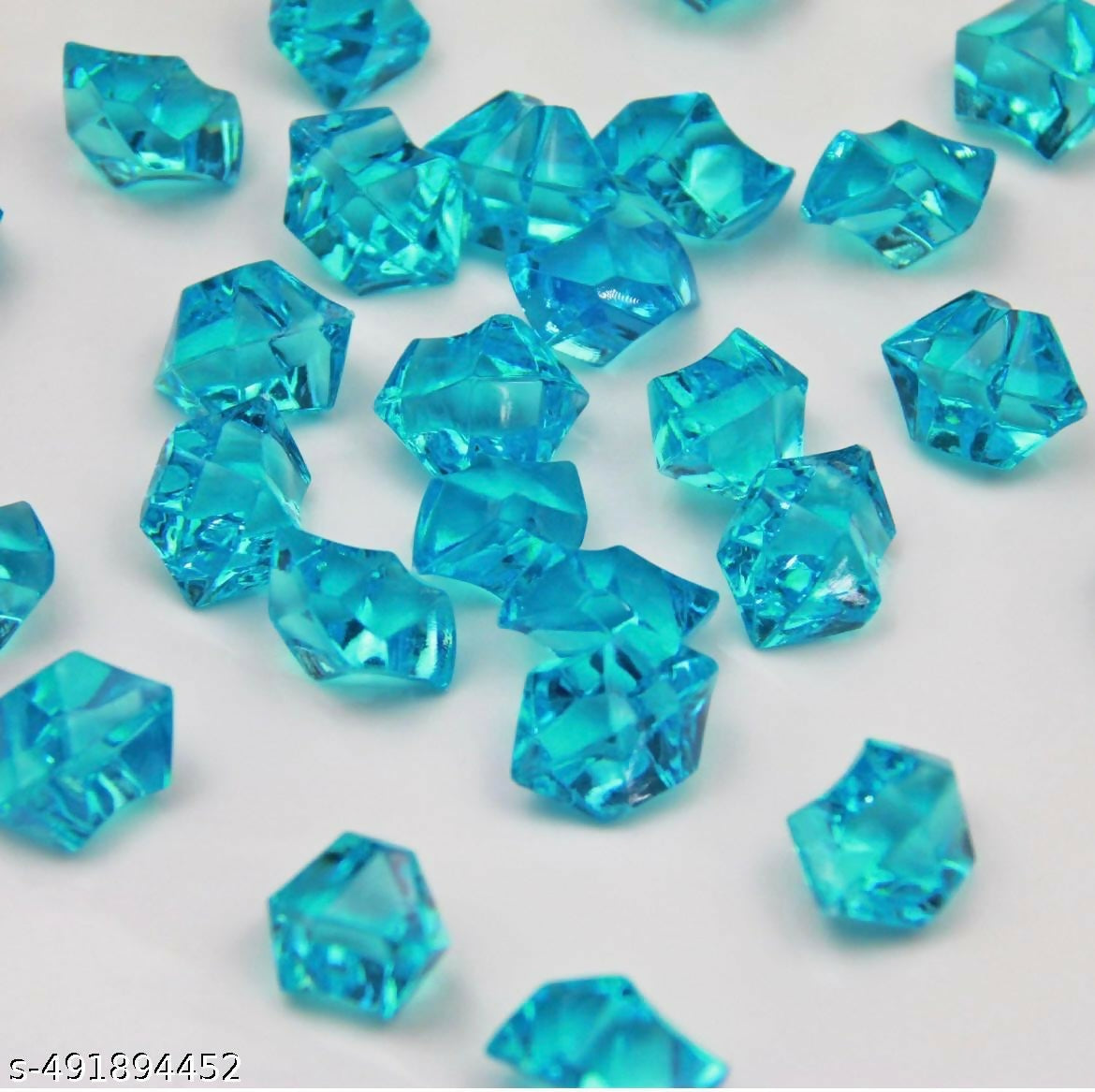 Aqua Blue Decorative Acrylic Ice Crystals Stone