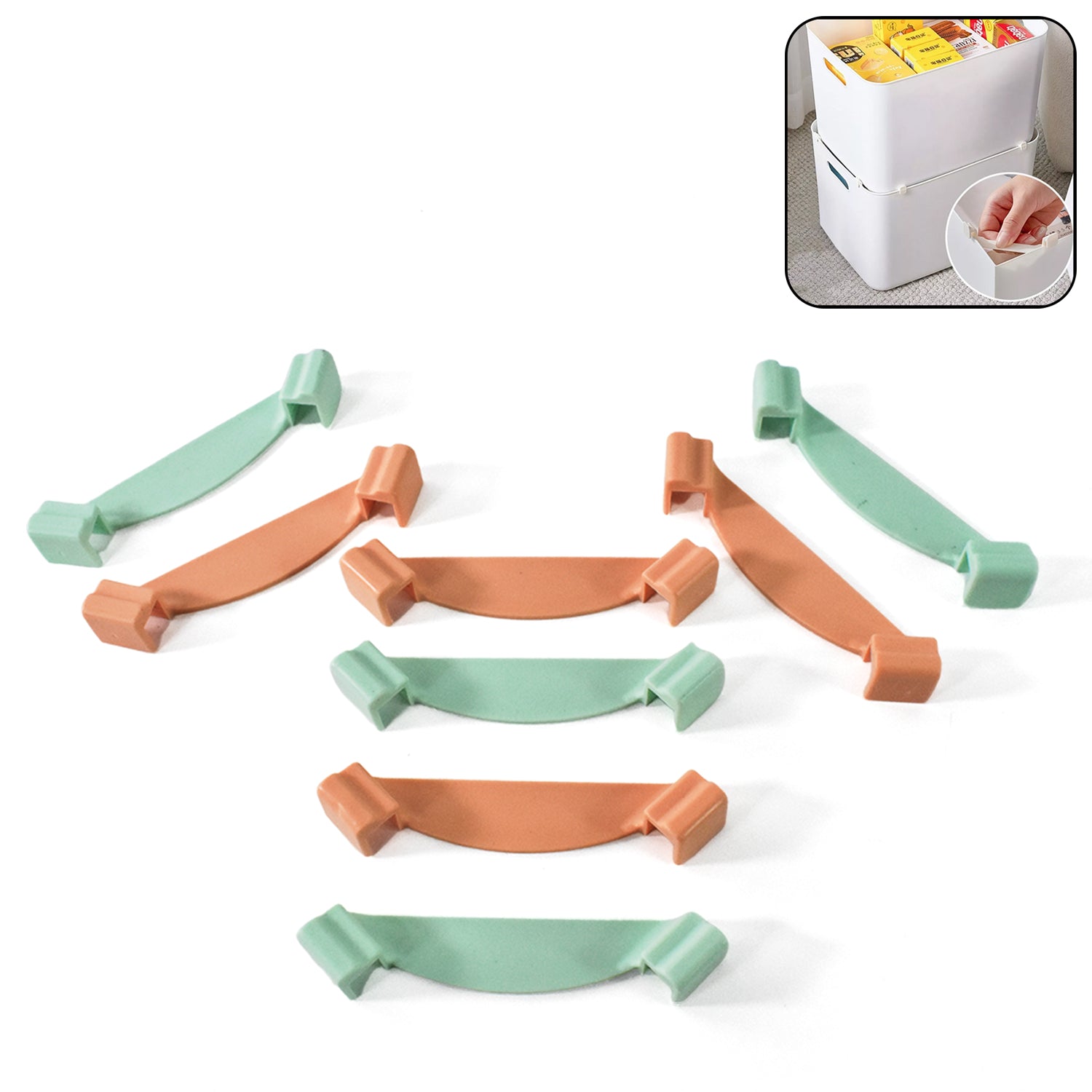 Plastic Stackable Wardrobe Organizer Clips, Core Wardrobe Box Support (8 Pcs Set)