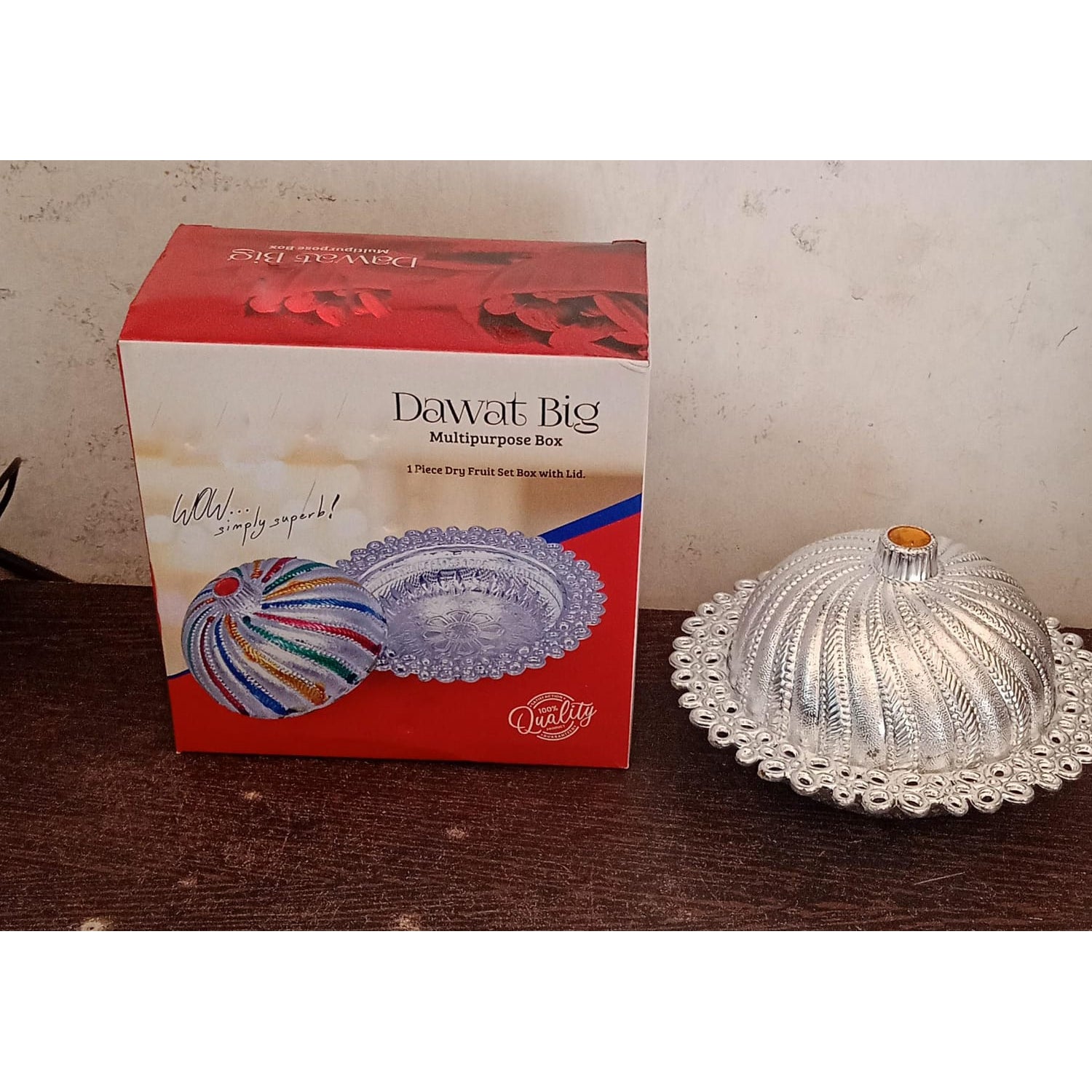 Multipurpose Dry Fruit Box with Lid – Mukhvas Storage & Serving Box – Stylish Kitchen Storage Container (1 Pc)