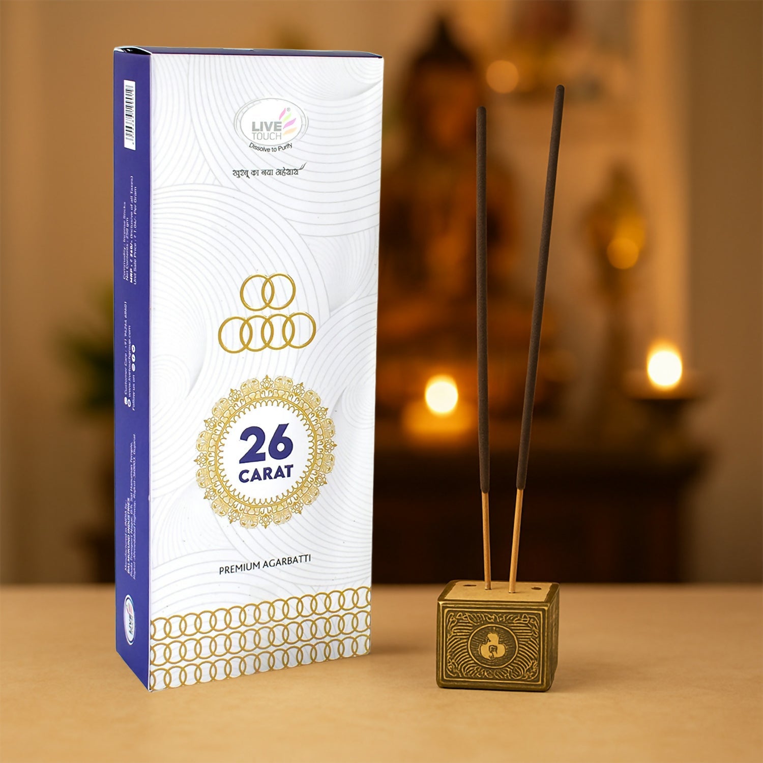 26 Carat Premium Dry Masala Stick Agarbatti (1Box/250Gm)