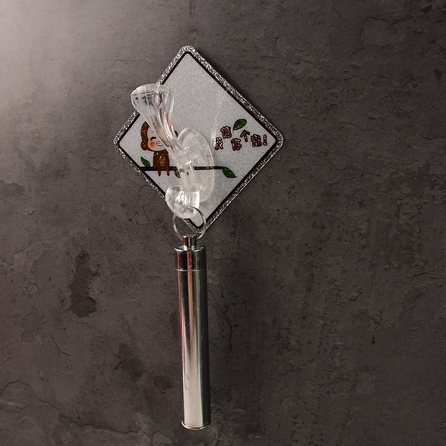 Cute Cartoon Print Transparent Wall Hook with Self-Adhesive Back (1 Pc)