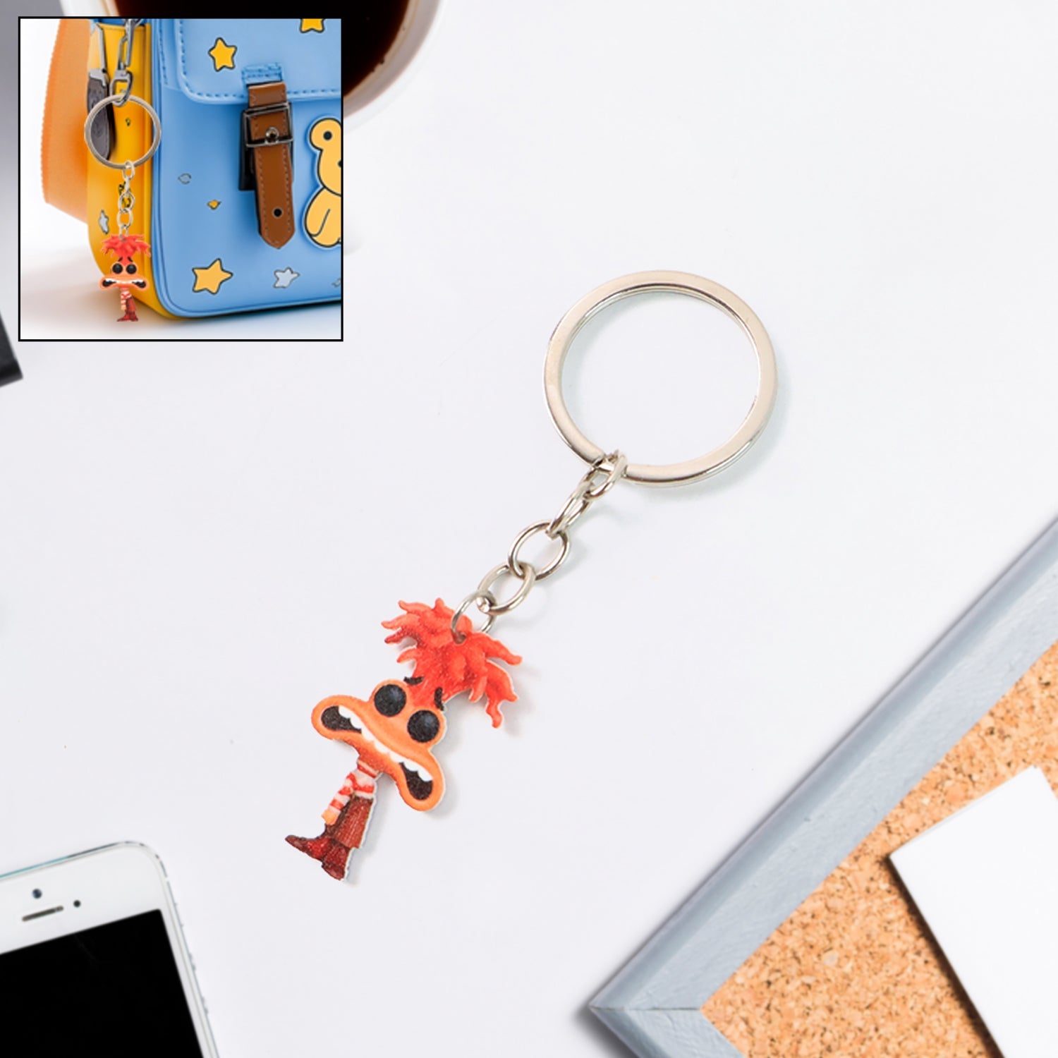 Quirky Cartoon Character Keychain (1 Pc)