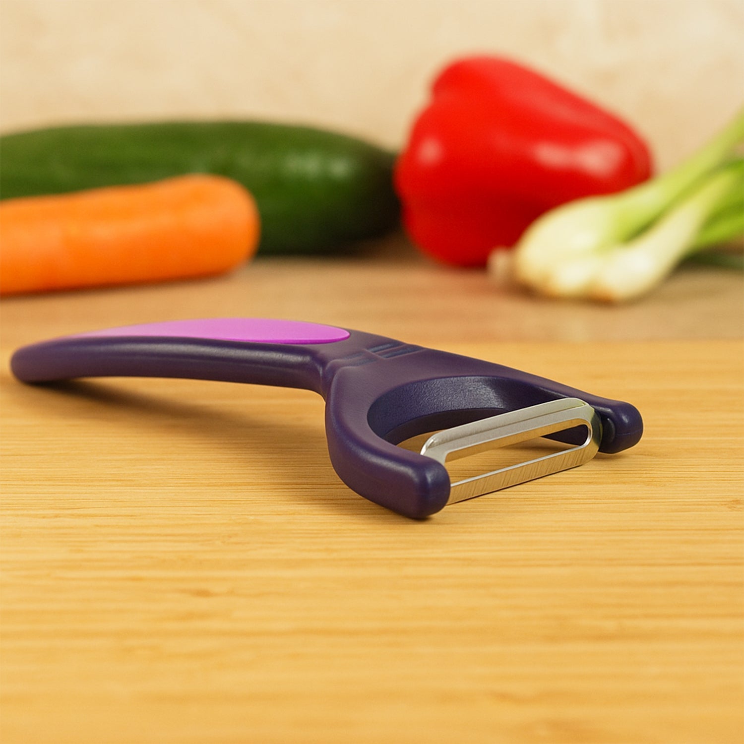 Supermom Dual Tone Peeler with Ultra Sharp Stainless Steel Blade (1 Pc)