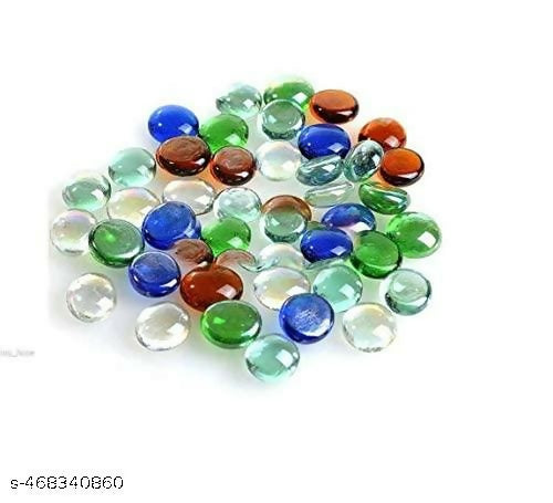 Decorative Flat Glass Pebbles – Assorted Colors