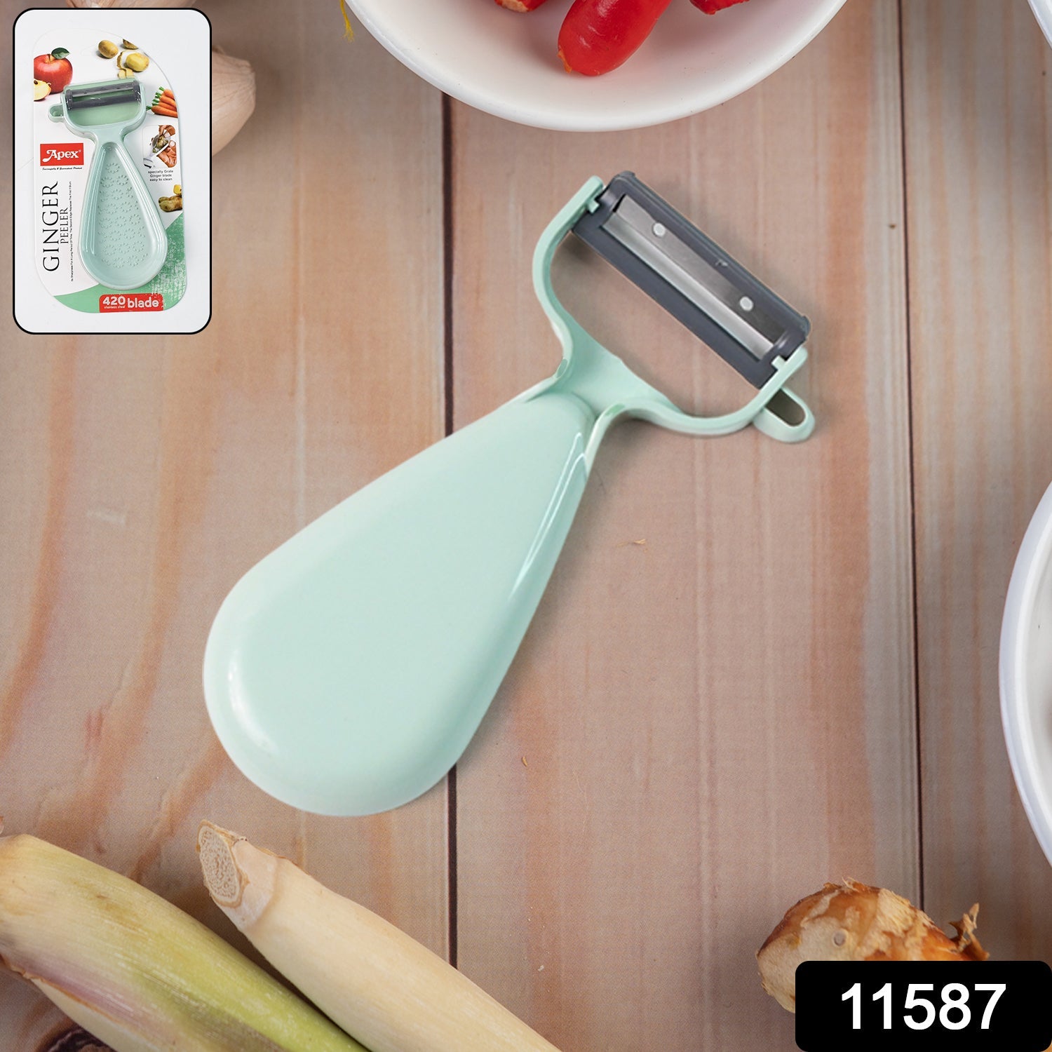 Apex Multipurpose Ginger Peeler with Stainless Steel Dual Blade