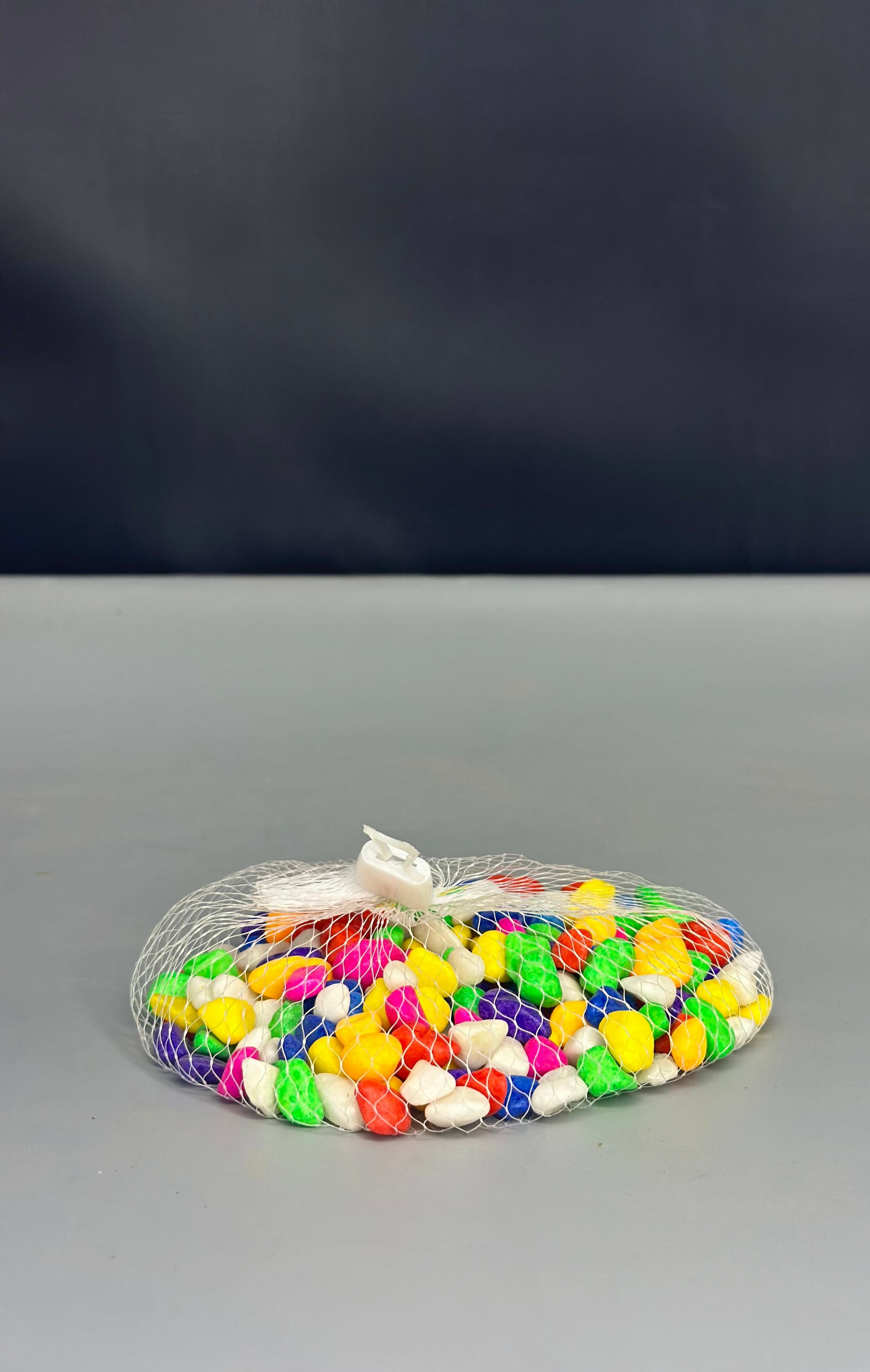 Vibrant Decorative Polished Pebbles – Assorted Colors (Bagged Pack Stones)