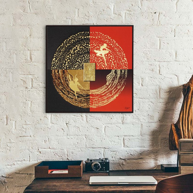 Golden Foil Wall Painting
