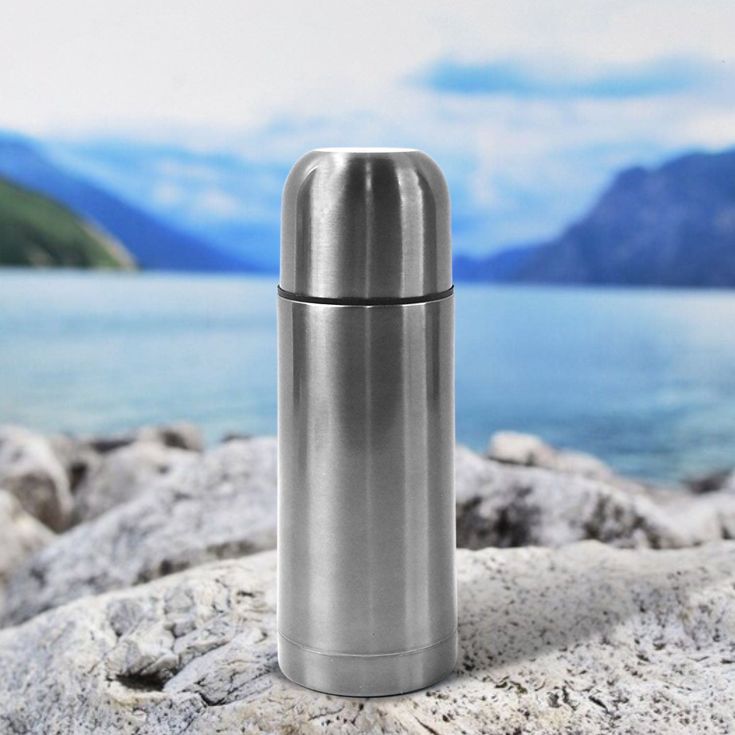 Customize Stainless Steel  Hot And Cold Water Bottle With Push-down Lid (350ml)