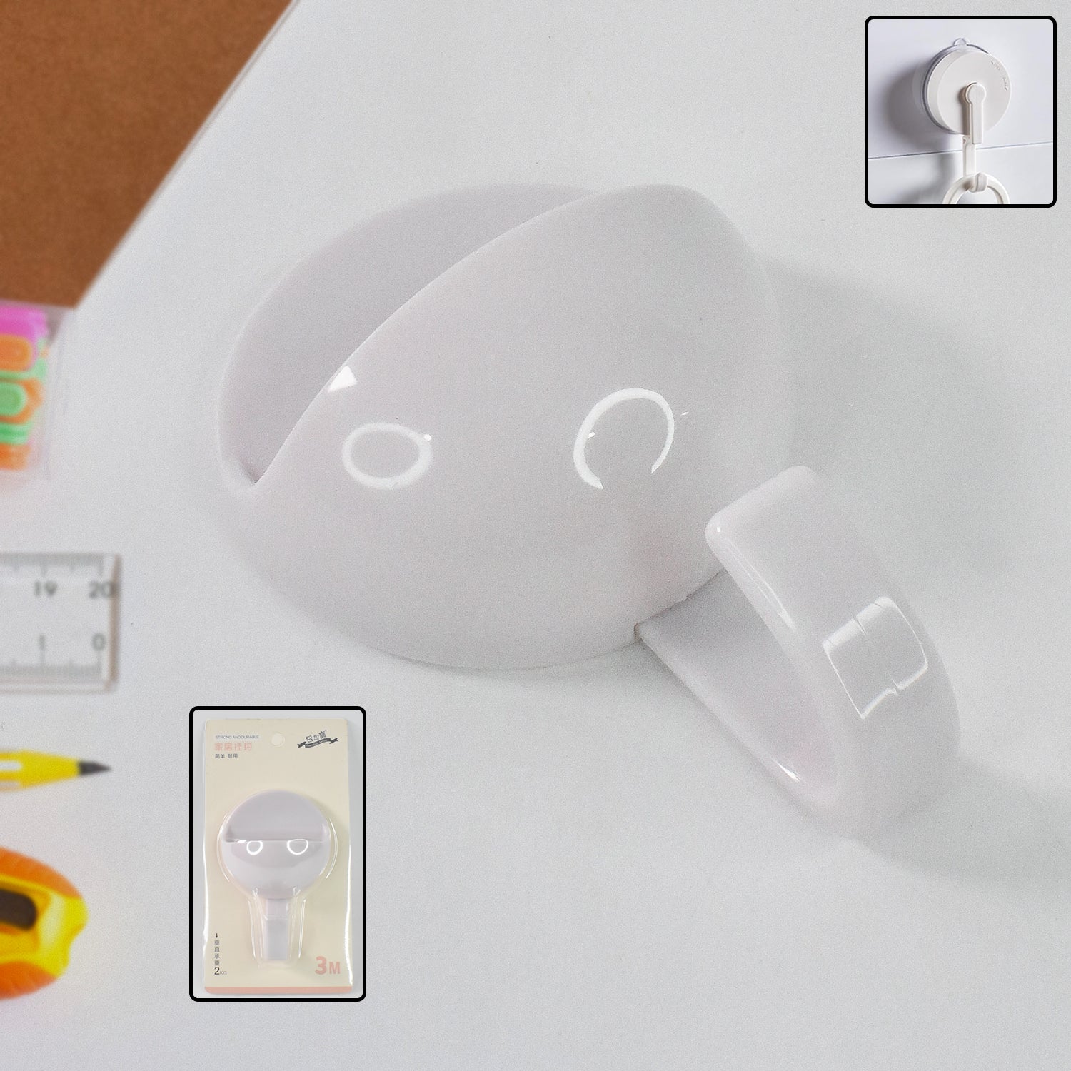 Multipurpose Strong&Hook Self-Adhesive hooks for wall Heavy&Duty Hook