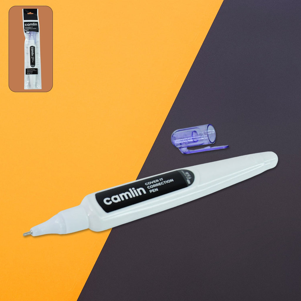 Camlin Cover It Correction Pen – Quick Dry & Smooth Coverage