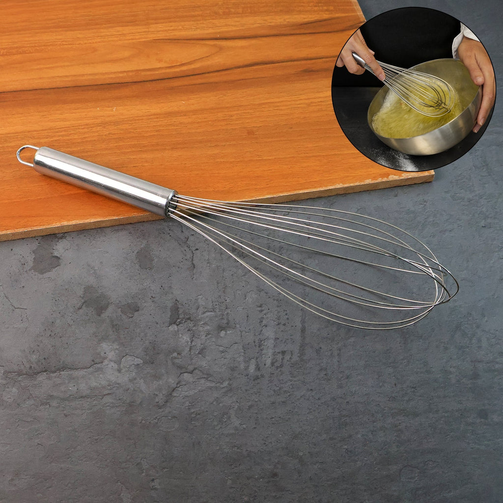 Large Stainless Steel Balloon Whisk  Heavy-Duty Kitchen Tool (30cm / 1 Pc)
