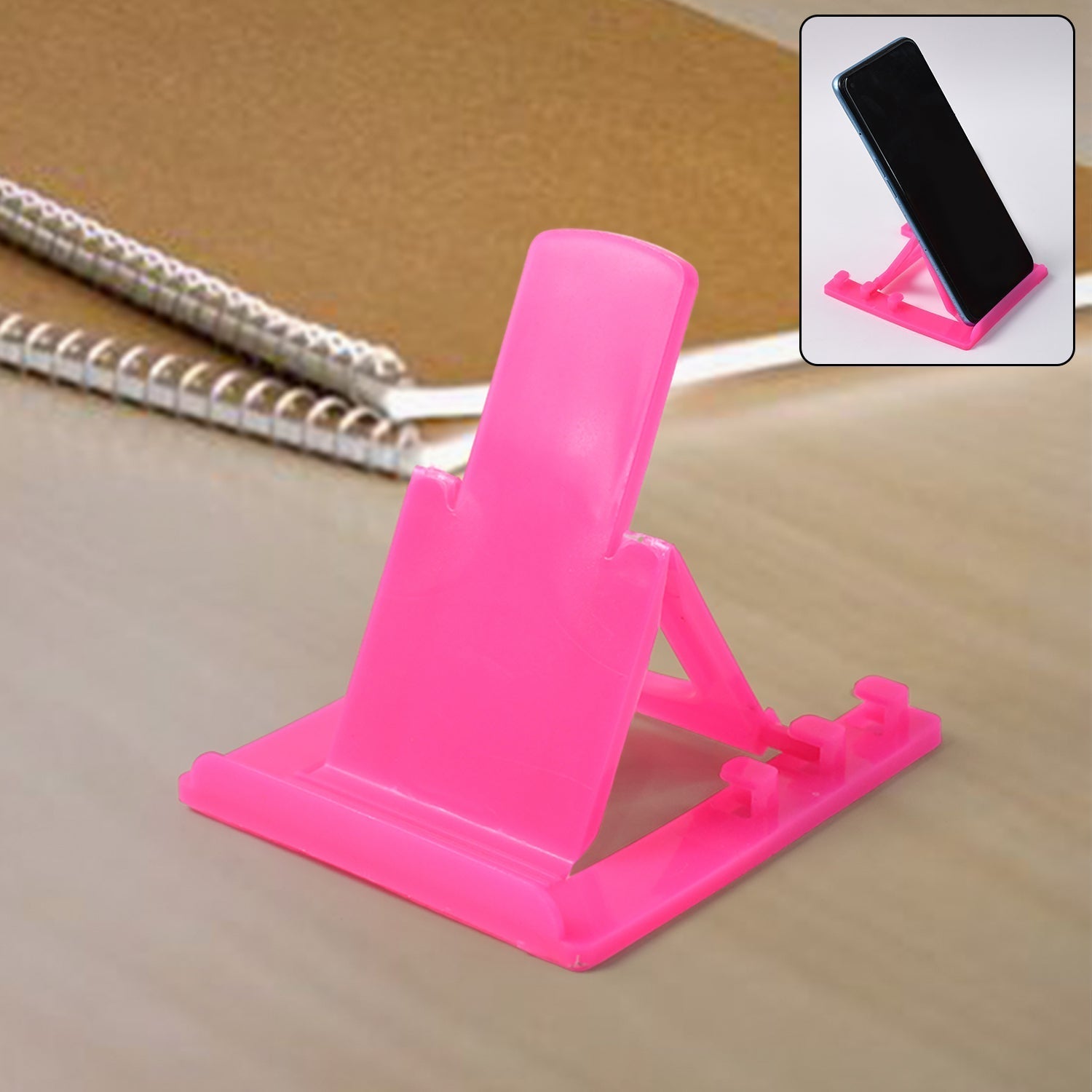 Customized / Personalized Adjustable Foldable Plastic Mobile Phone Stand Holder (1 Pc)