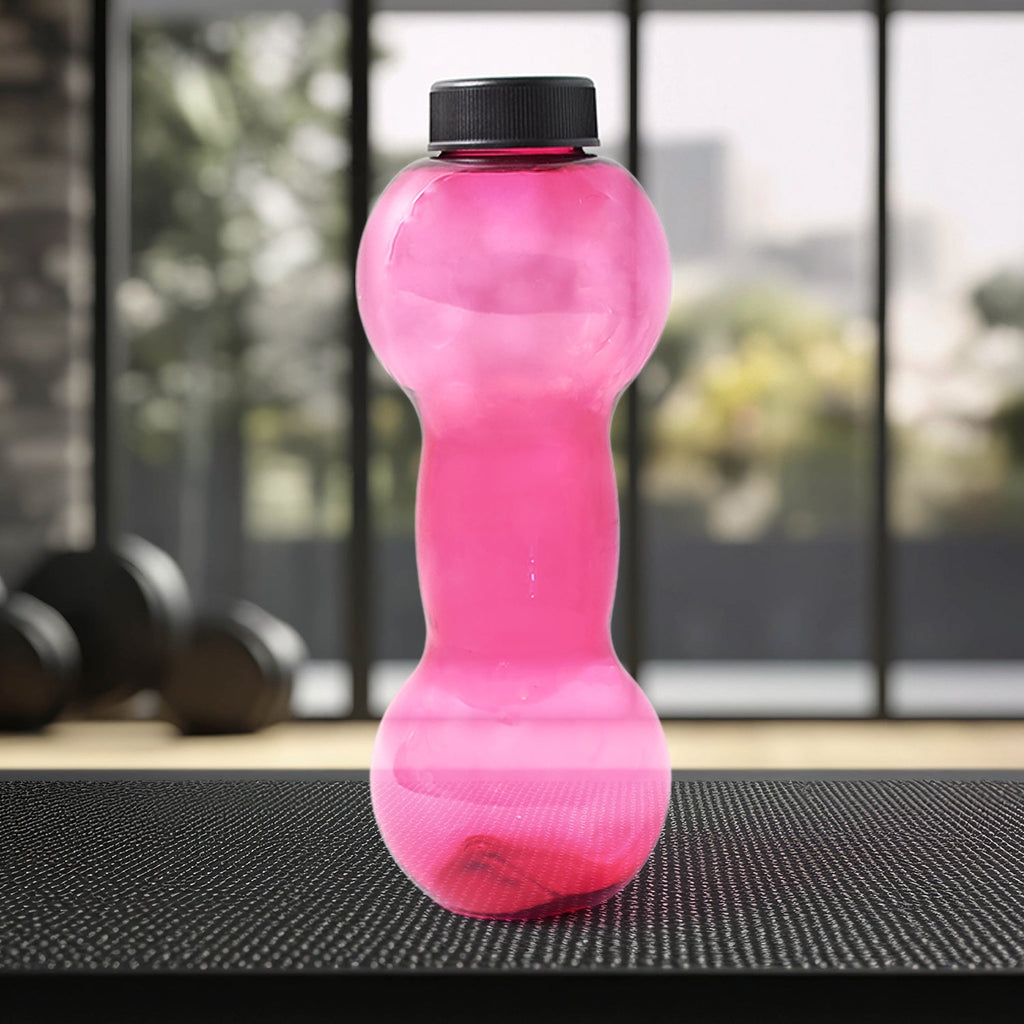Unbreakable Plastic dumbbell Shape Water Bottle  (550 ml / 1 Pc)