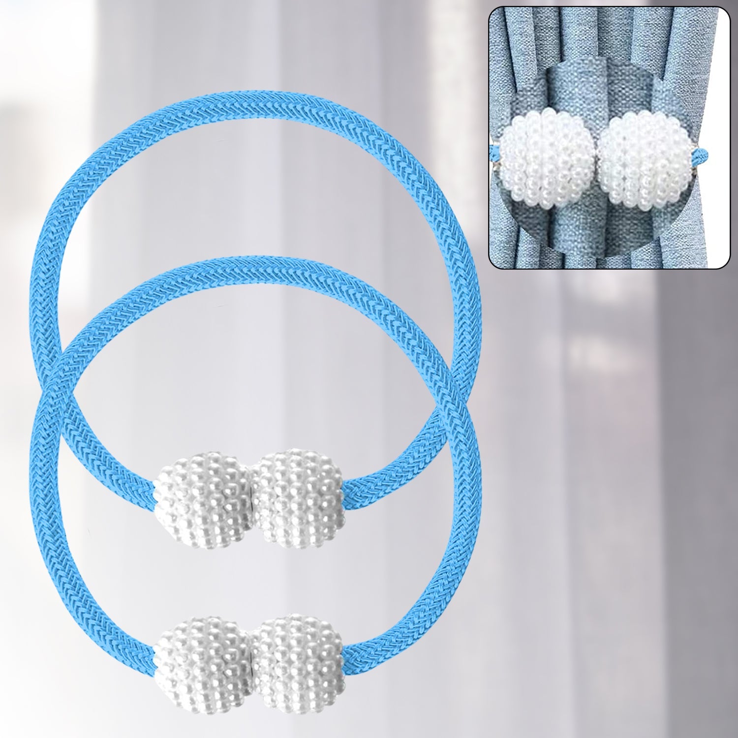 Polyester and Magnet Curtain (2 Pc)