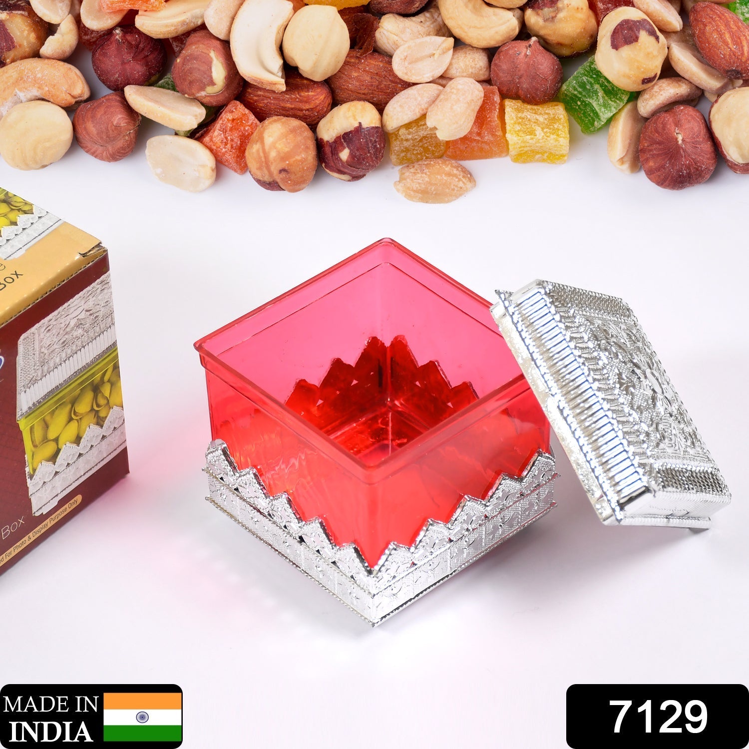 Ruby Dry fruit Storage Container - Attractive Design Box for Home & Kitchen