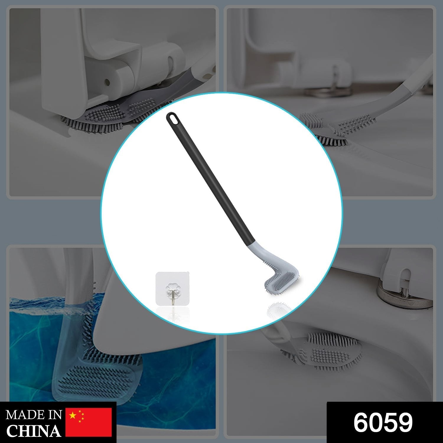 Golf Toilet Cleaner Brush  & Magic Sticker Holder