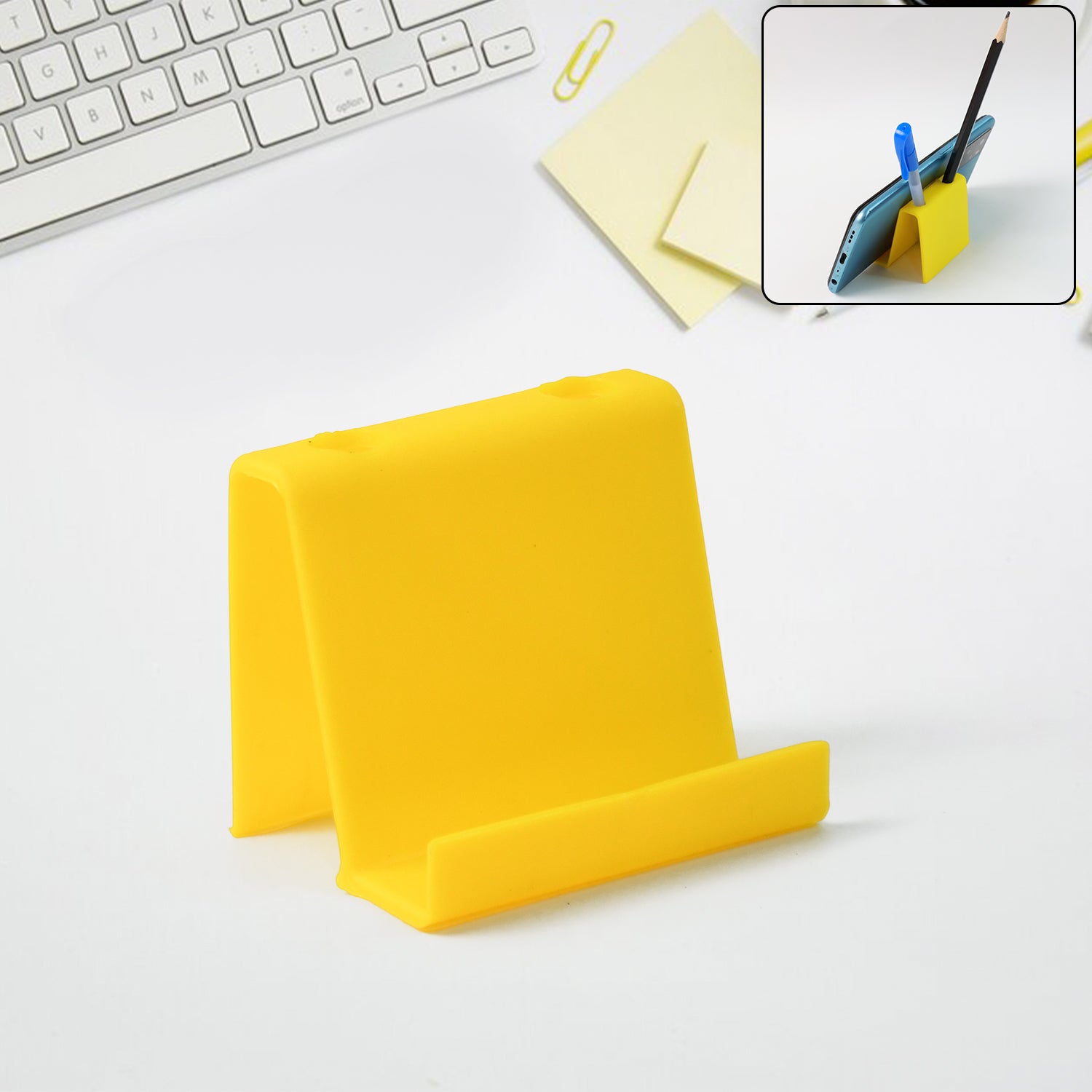 Customized / Personalized Multifunctional Plastic Mobile Phone Stand & Pen Holder (1 Pc & mix color)