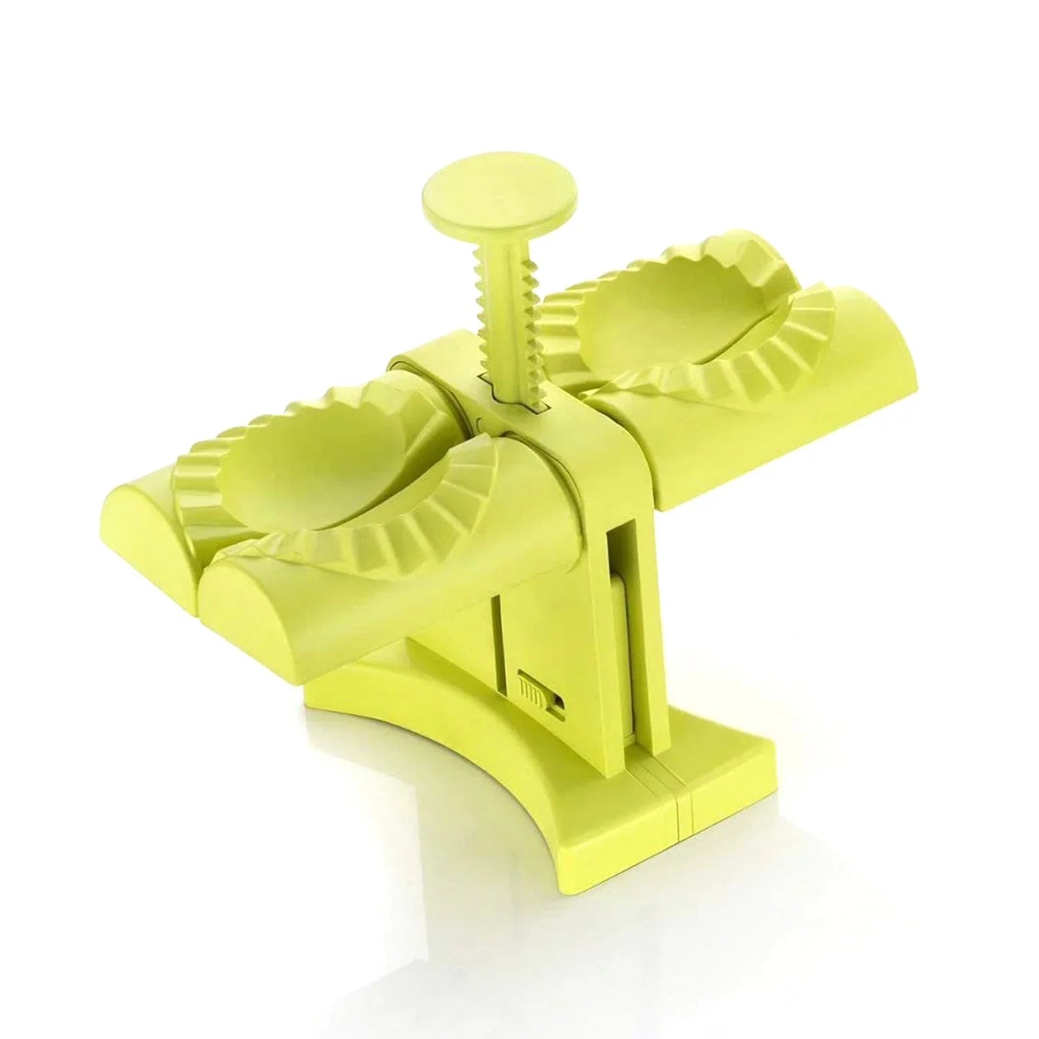 Double-Head Dumpling Maker Mold – Press Two Dumplings at Once (Brown Box)
