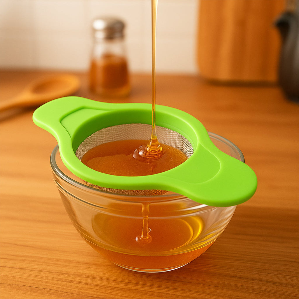 Supermom Stainless Steel Mesh Strainer with Dual Handle Plastic Frame (1 Pc)